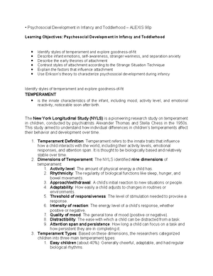 DEV PSY 101: Key Terms in Developmental Psychology - Studocu