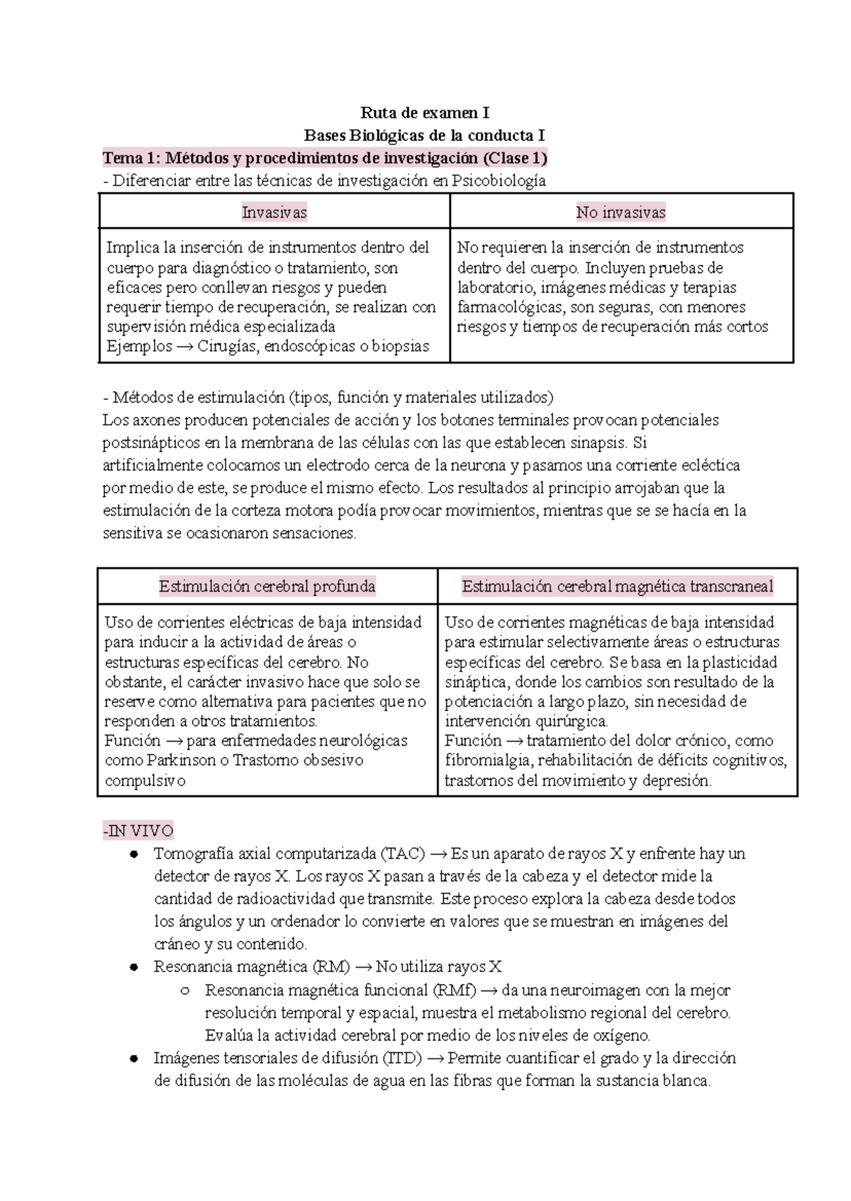 Resumen de Métodos y Desarrollo del Sistema Nervioso - Bases I - Document Preview