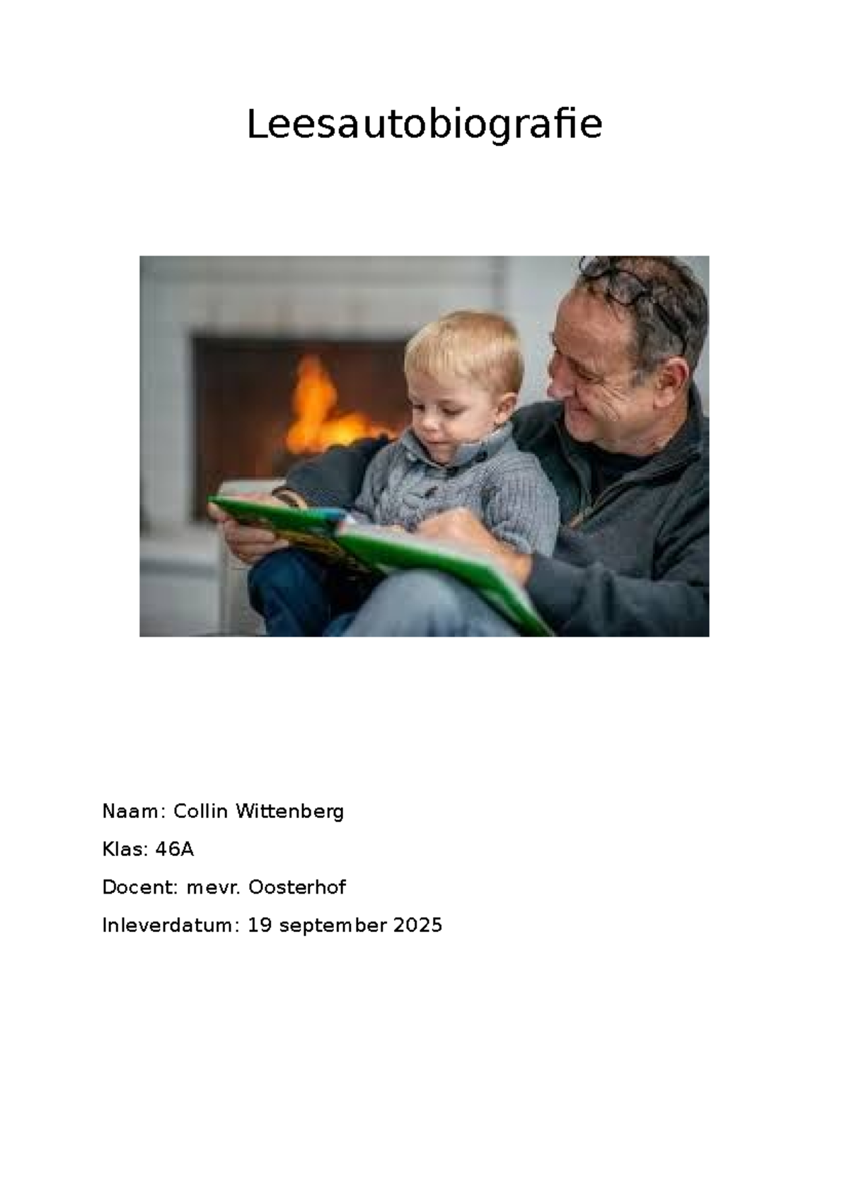 Leesautobiografie van Collin Wittenberg - Klas 46A - Studeersnel