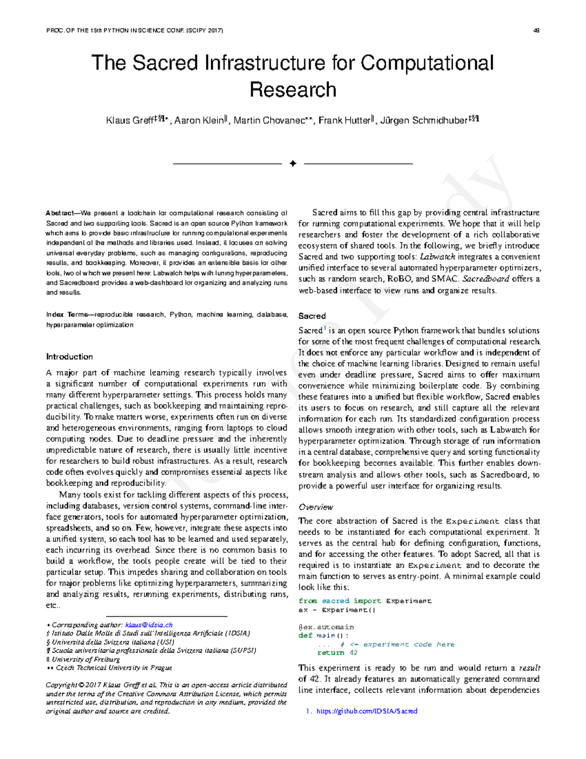 Sacred Infrastructure for Computational Research Tools: Labwatch ...