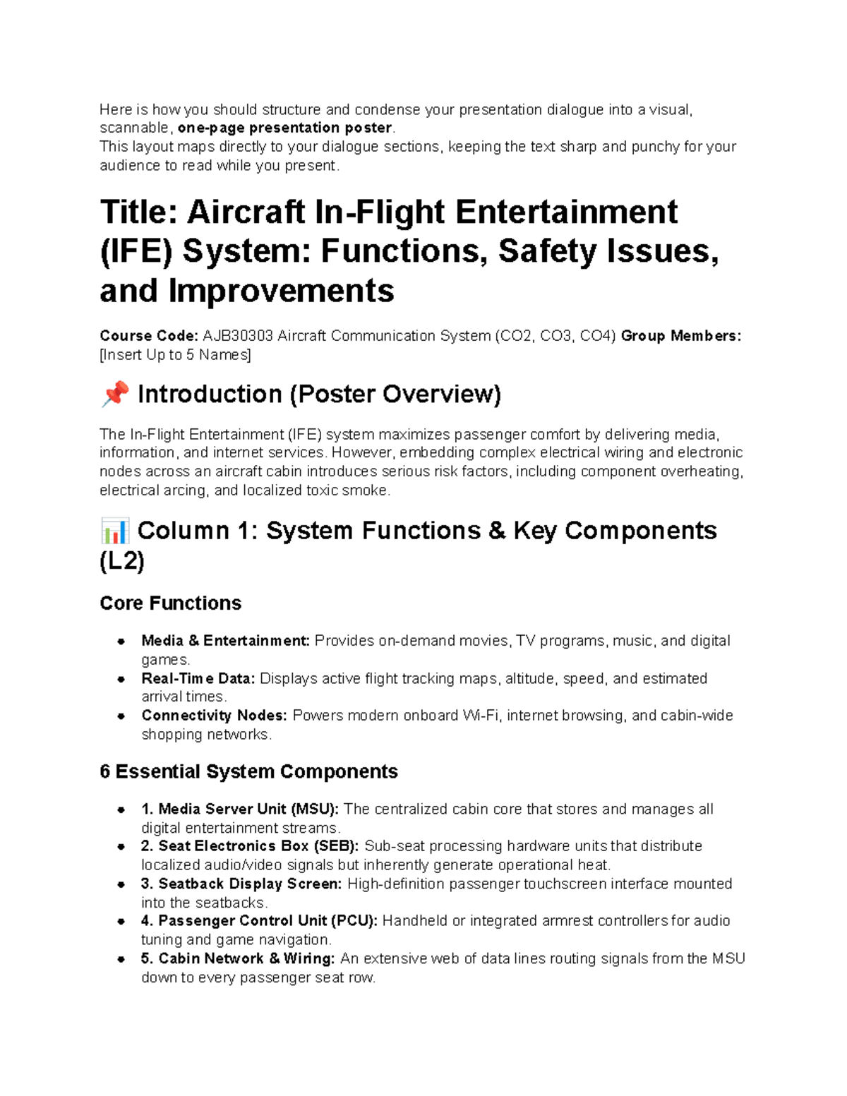 AJB30303 Presentation Poster: IFE System Functions & Safety Issues ...