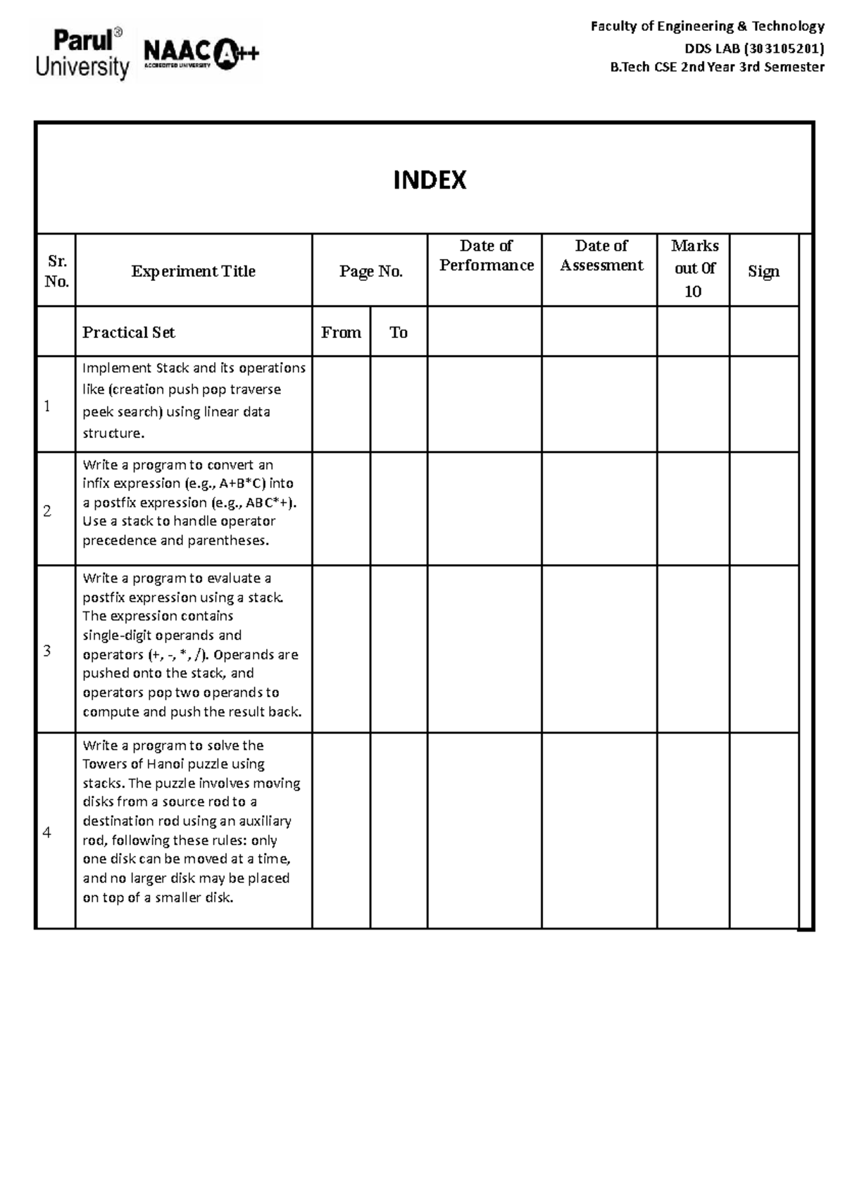 DDS LAB Manual (303105201) for B.Tech CSE 2nd Year Sem 3 - Studocu