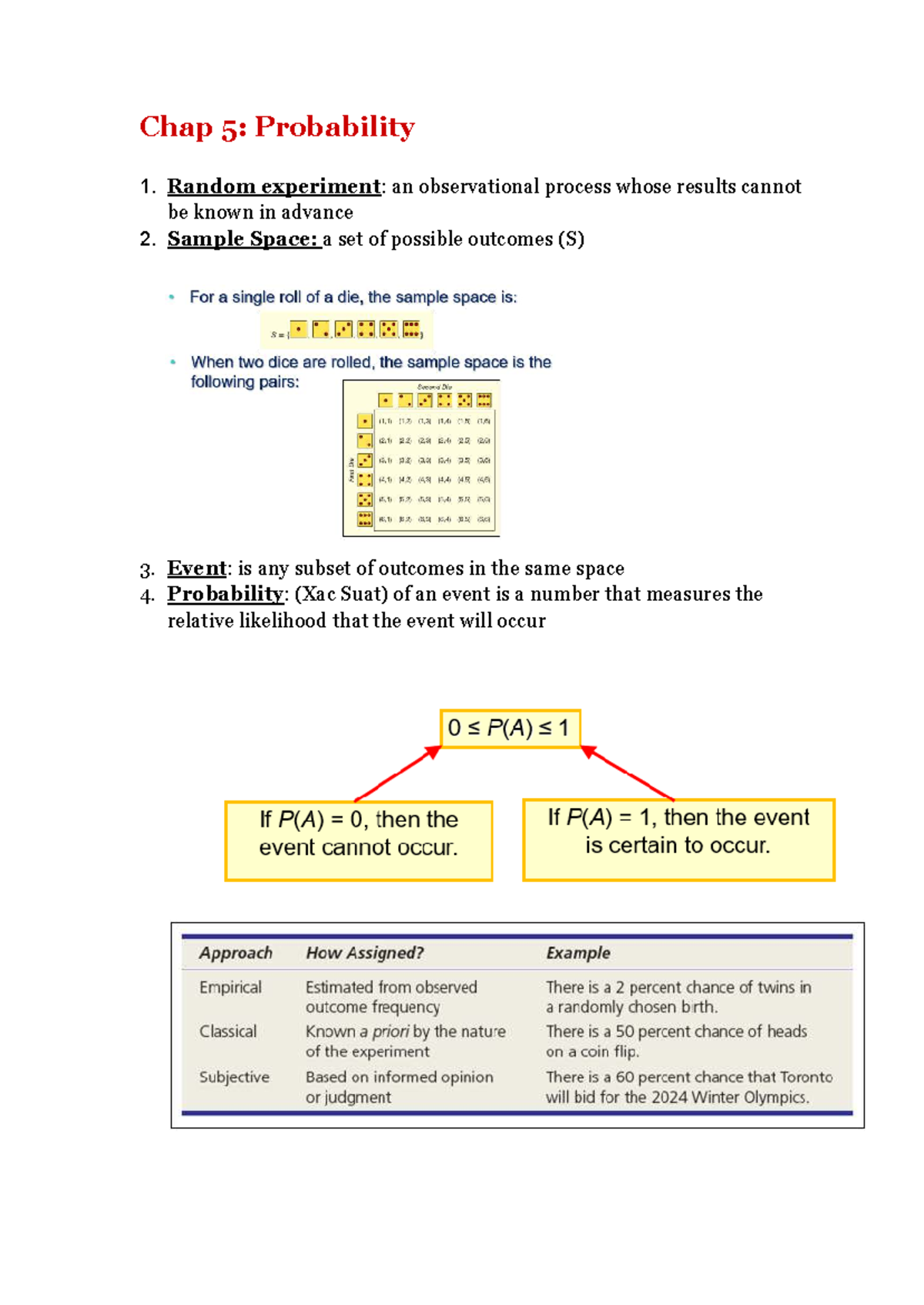 Chap 5: Probability Concepts and Sample Space Overview - Studocu