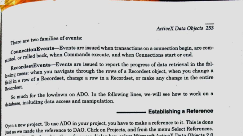 Unit 5 VB: ActiveX Data Objects and Database Manipulation Techniques ...