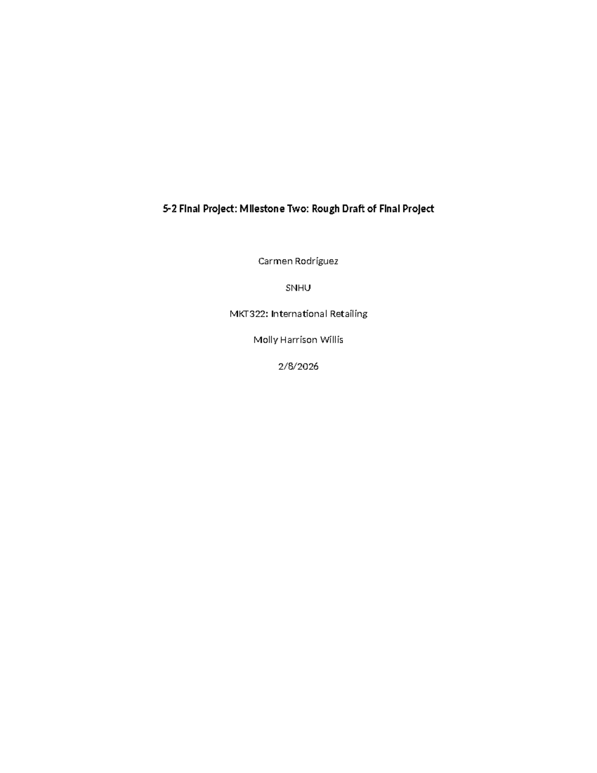 MKT322 Final Project: Milestone Two Rough Draft on Zara's Strategy ...