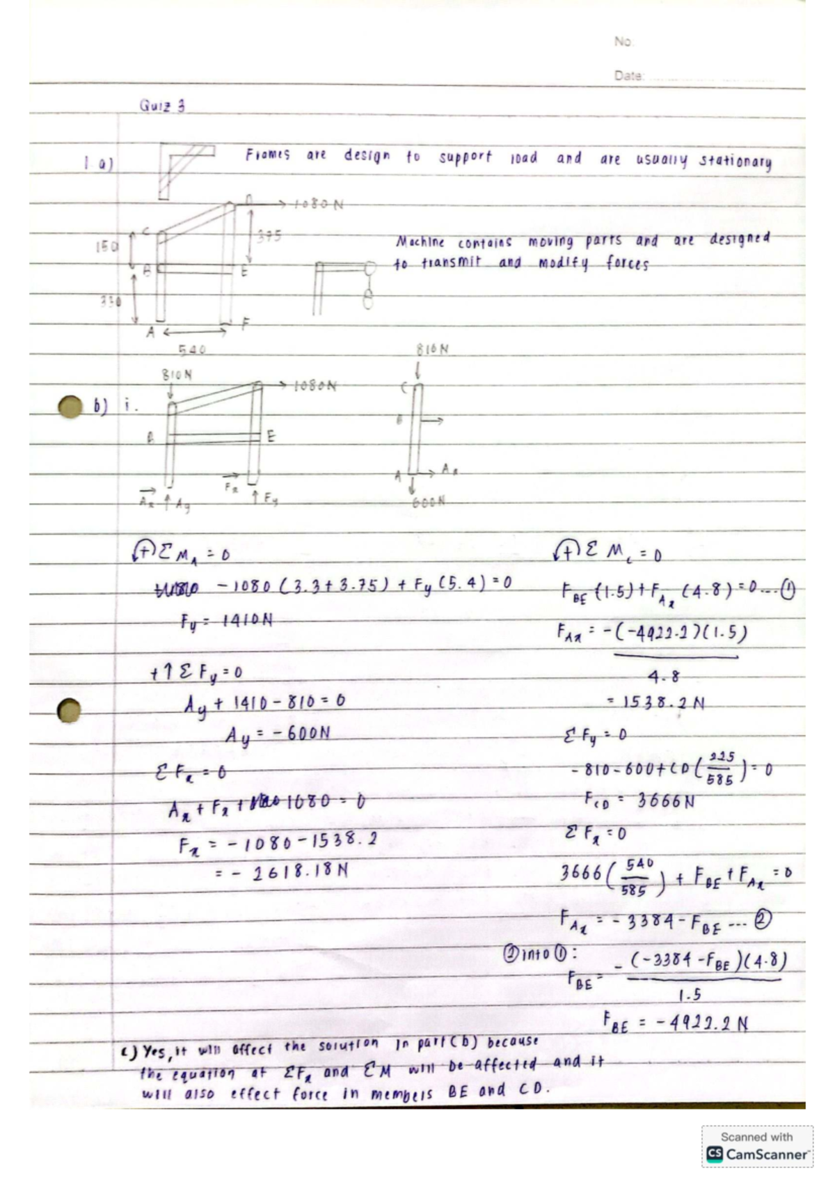 Quiz 3: Static Analysis and Load Calculations - Studocu