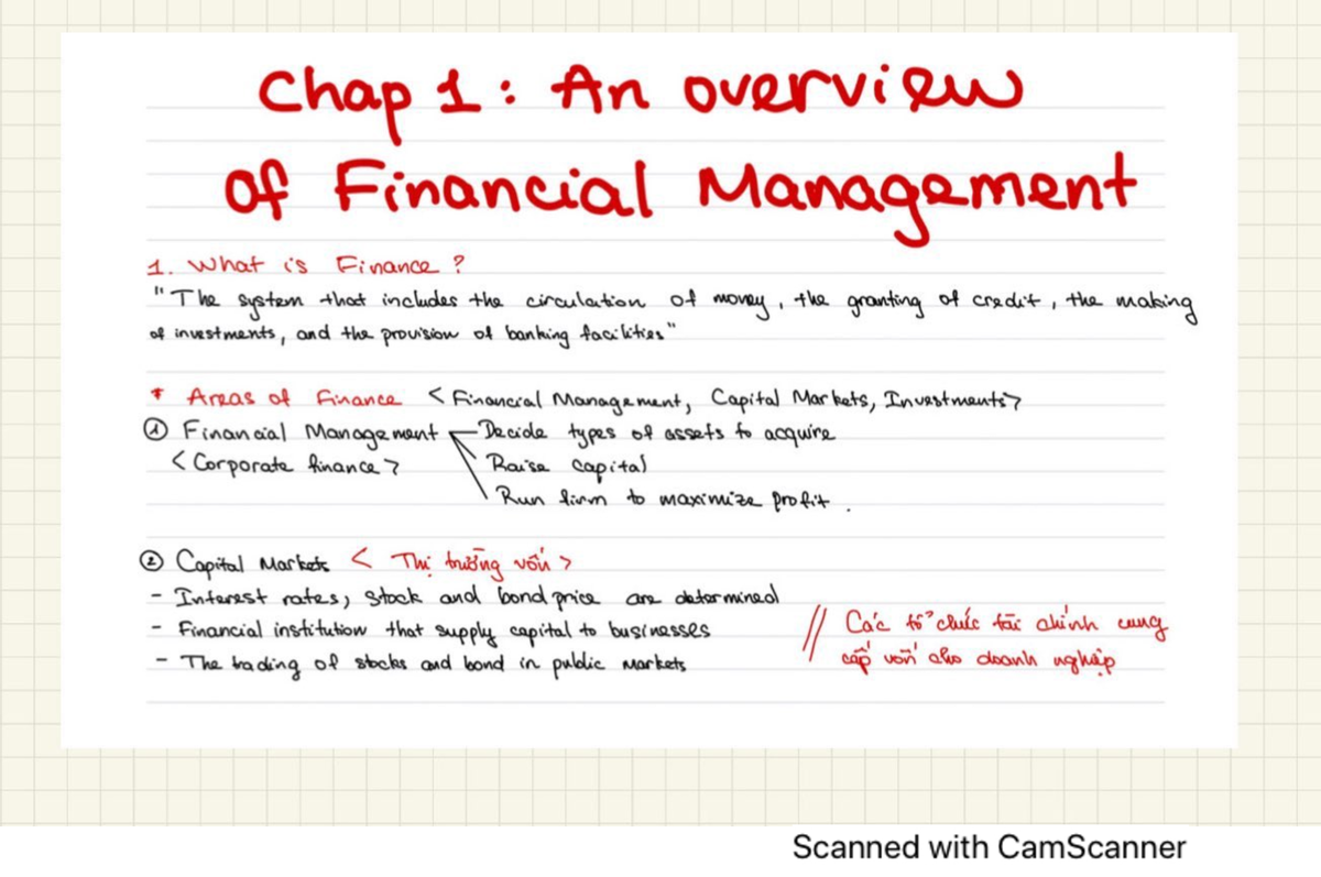 Business Finance Overview and Key Concepts - Studocu