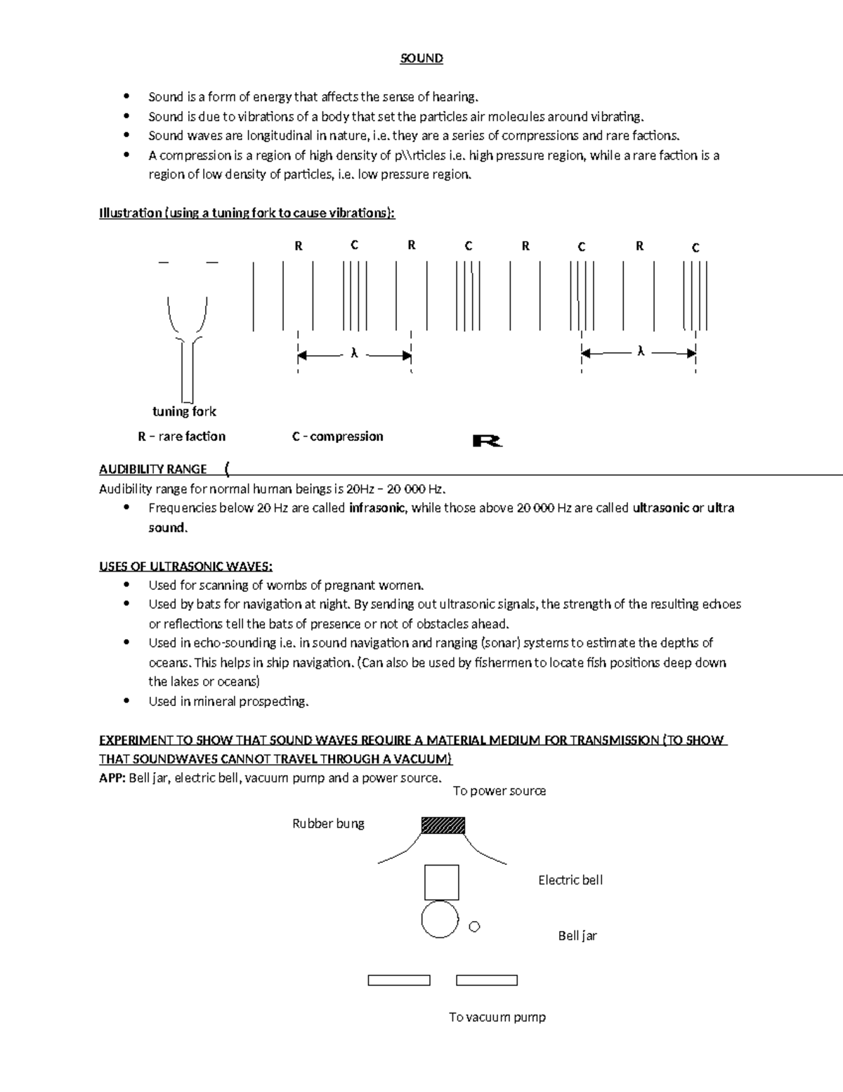 16. Sound Notes: Understanding Waves, Echoes, and Noise Pollution - Studocu