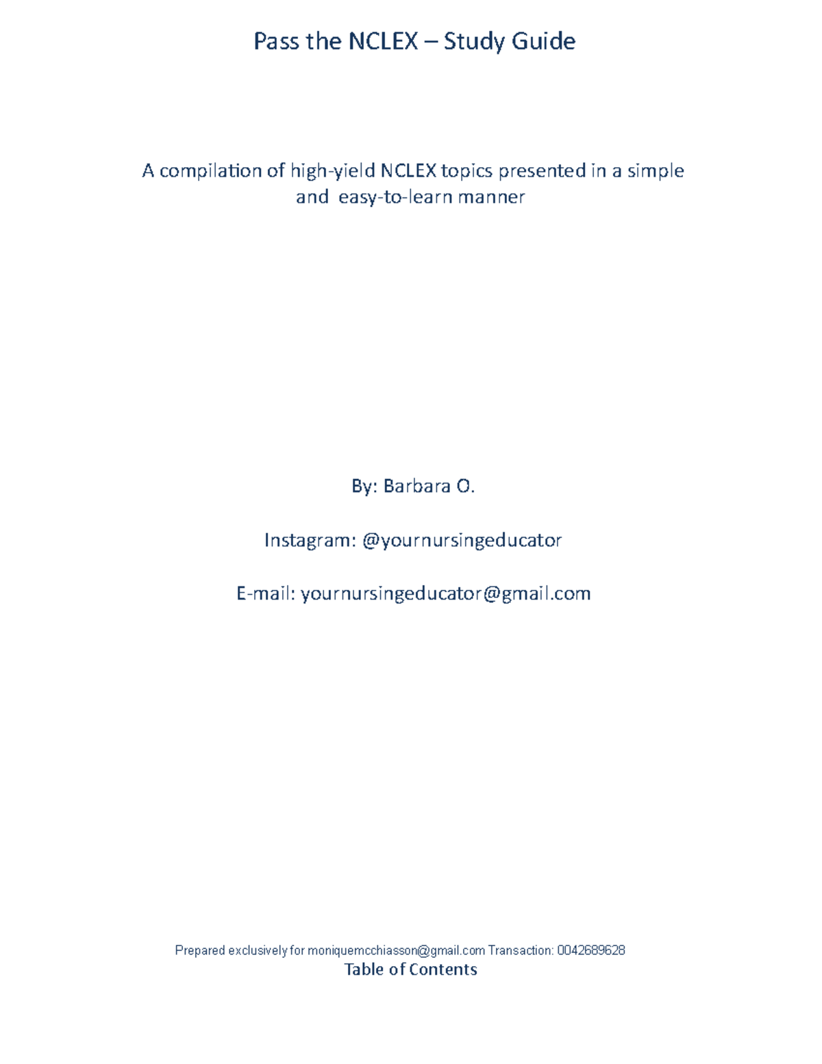 NCLEX Study Guide Spring 2021: High-Yield Topics for Success - Studocu