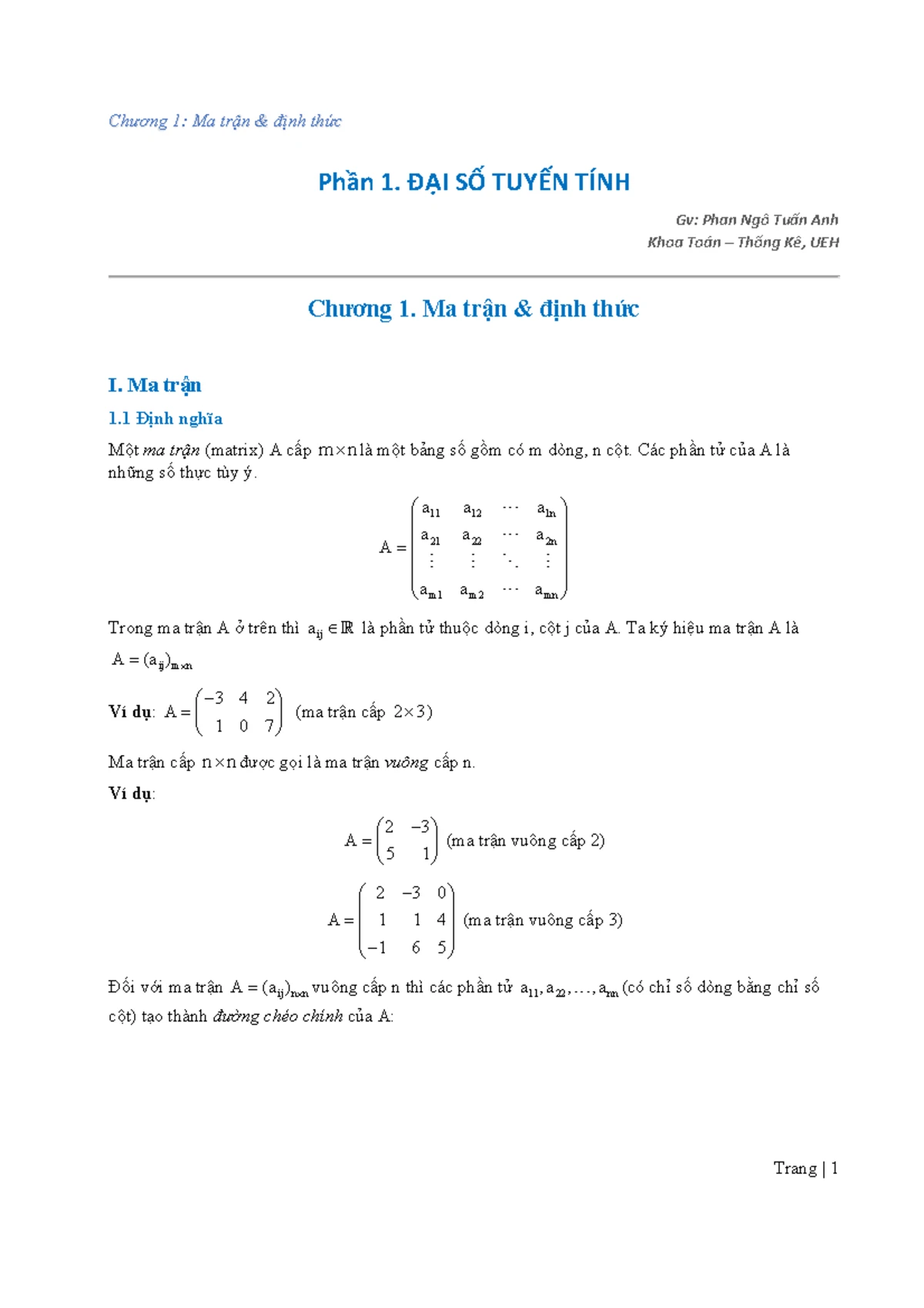 Mathematics grade 8 - BÀI TẬP TOÁN 8 CHƯƠNG 1 Câu 1. Làm tính nhân 4x ...