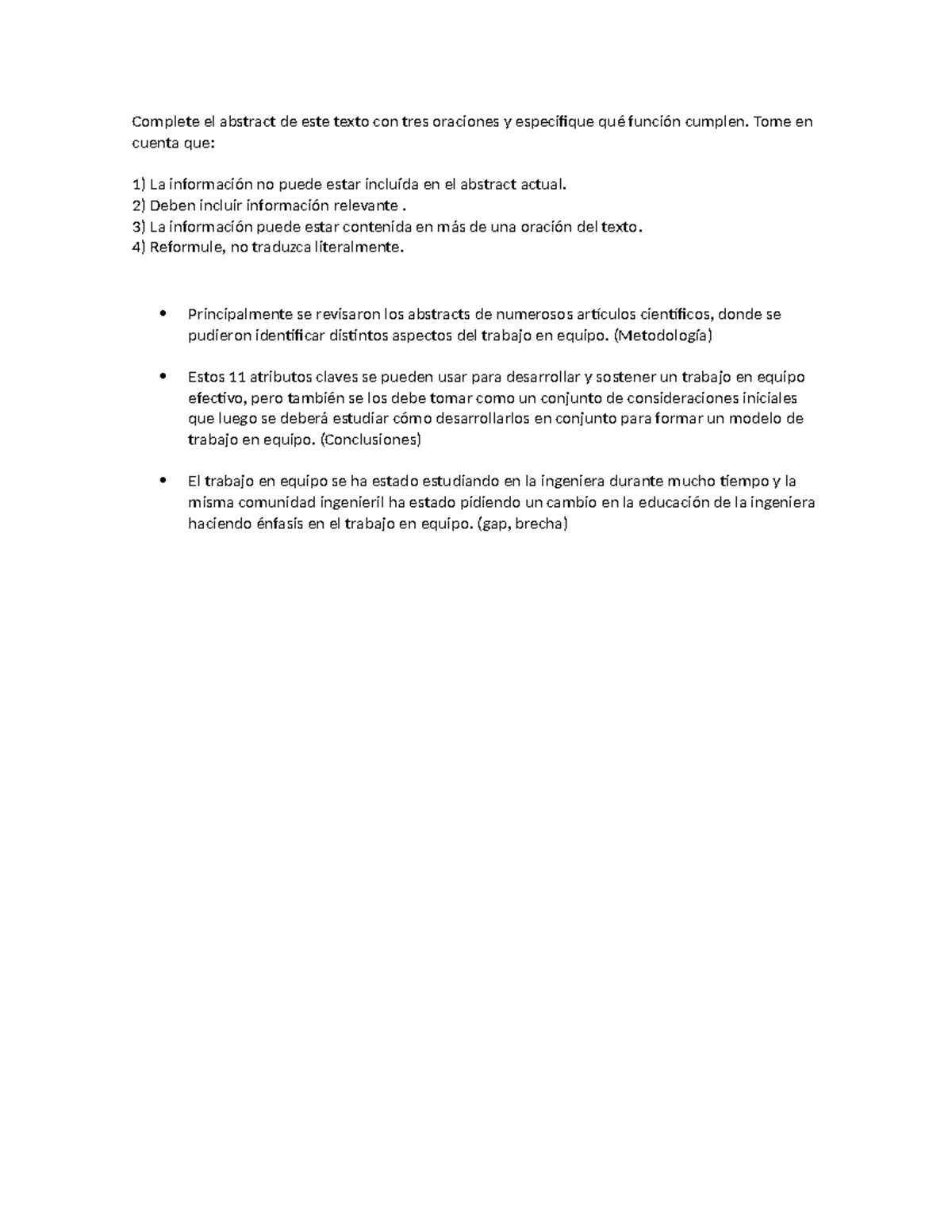 TP 1 Texto 1 - Resumen sobre Trabajo en Equipo en Ingeniería - Studocu