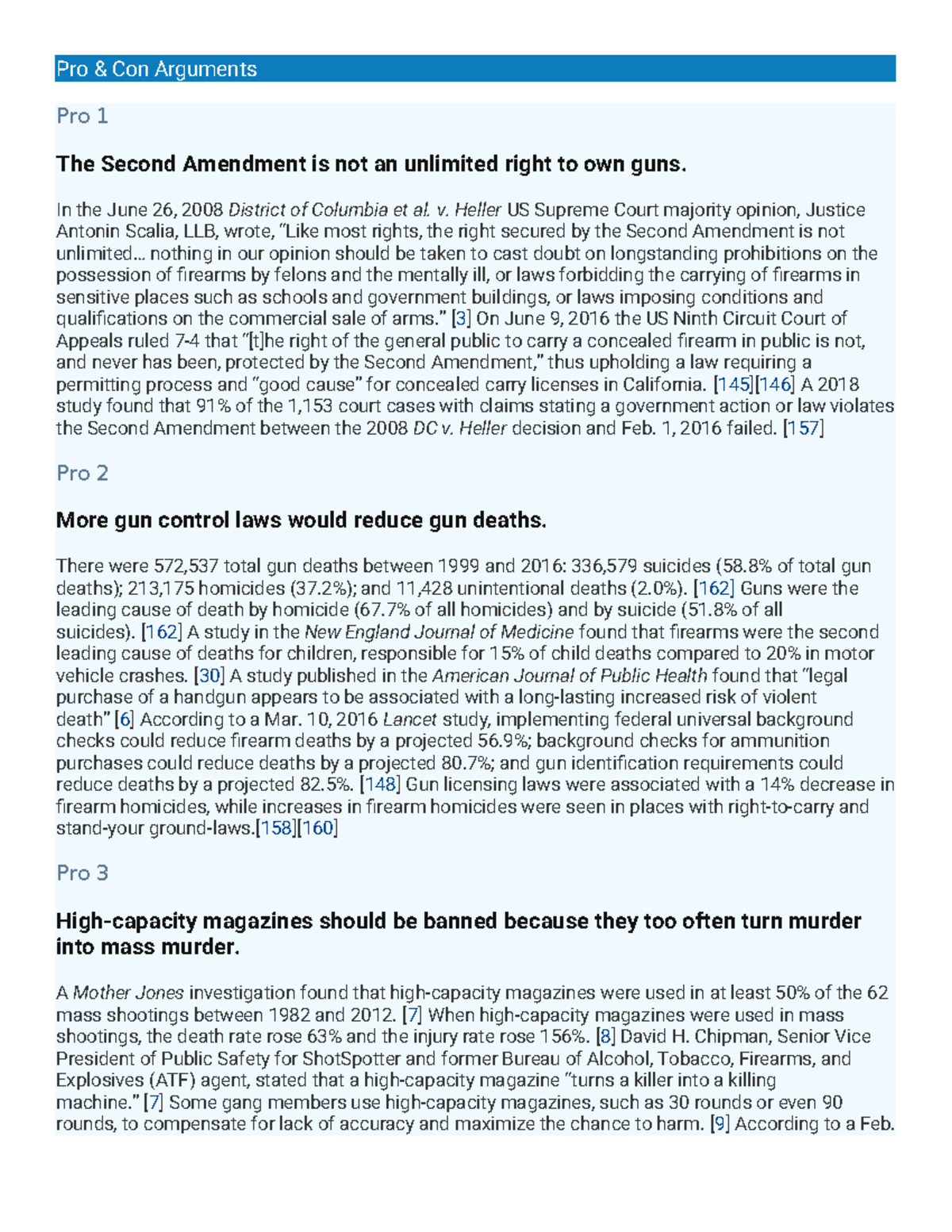 Pro and Con Arguments on Gun Control: An In-Depth Analysis - Studocu