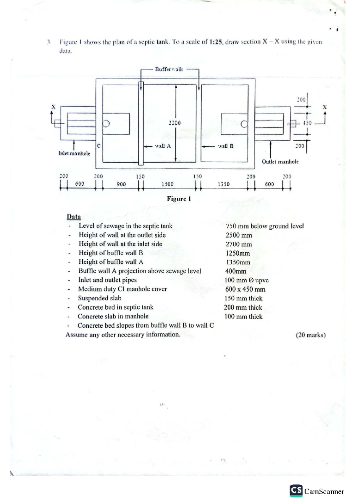 Septic Tank Design & Section Drawing (CS) - Studocu