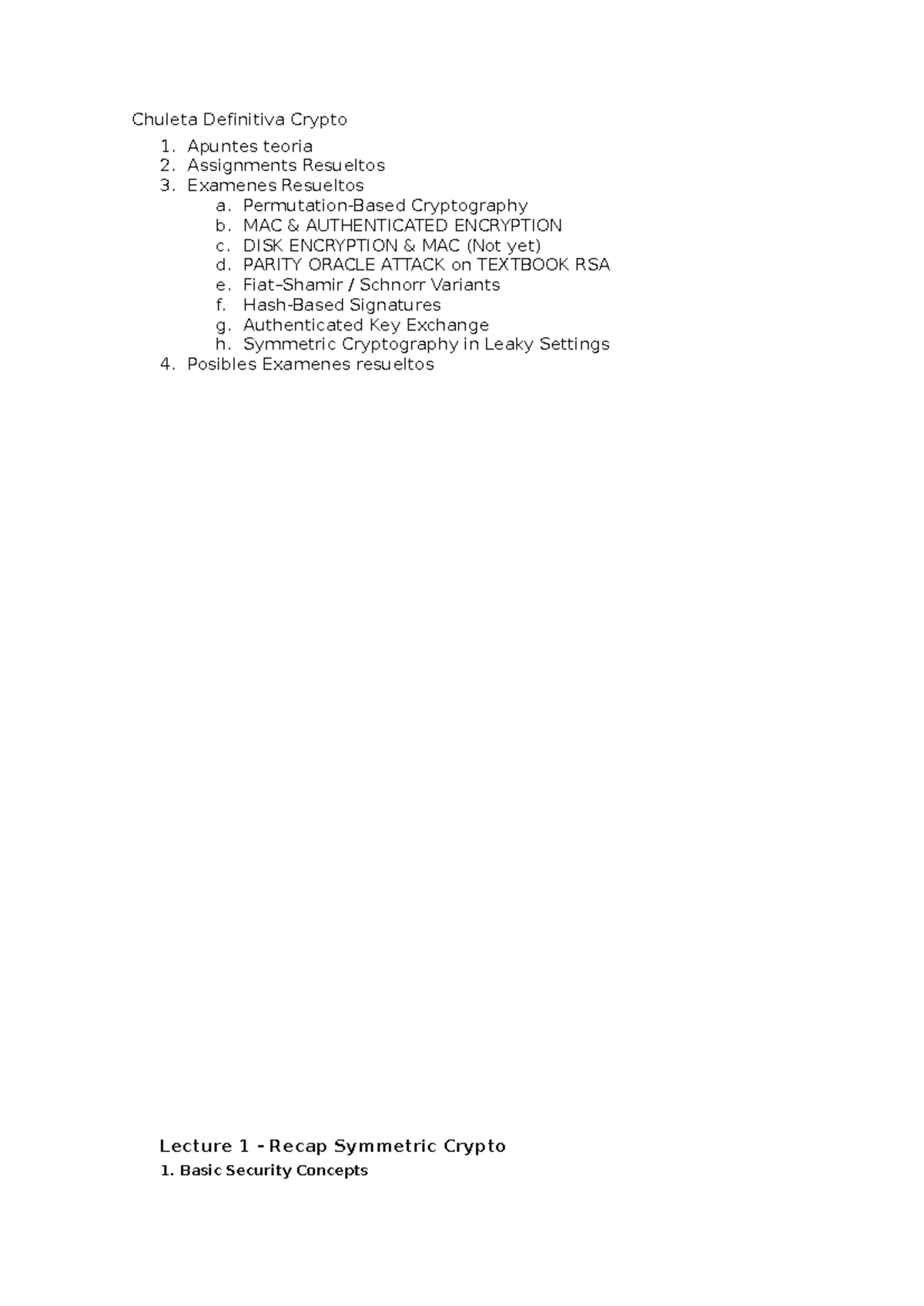 Chuleta Definitiva Crypto 1: Teoría, Ejercicios y Exámenes Resueltos - Document Preview