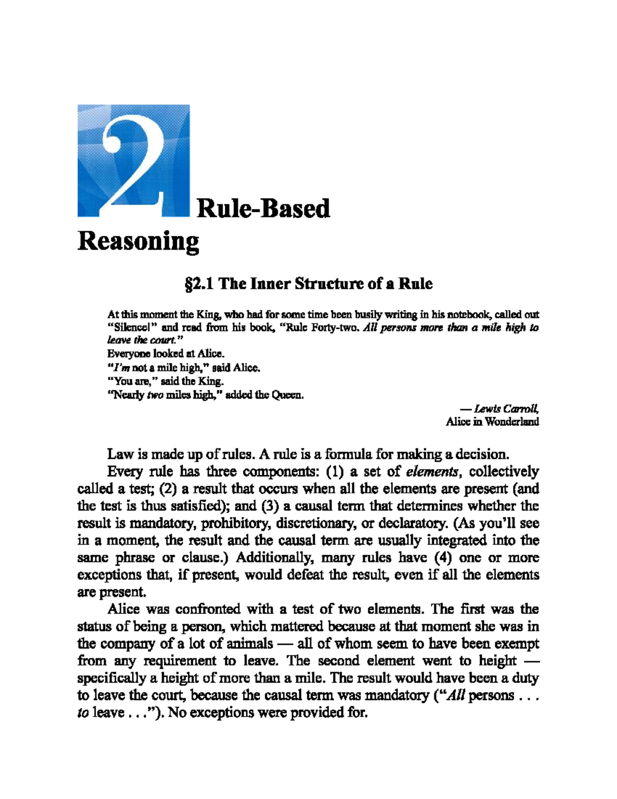 Legal Reasoning and Writing: Understanding Rule Structure (LAW 101 ...