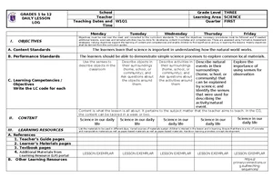 MATATAG K to 10 Curriculum Language DLL 1 Q1 W2 Lesson Log - Studocu