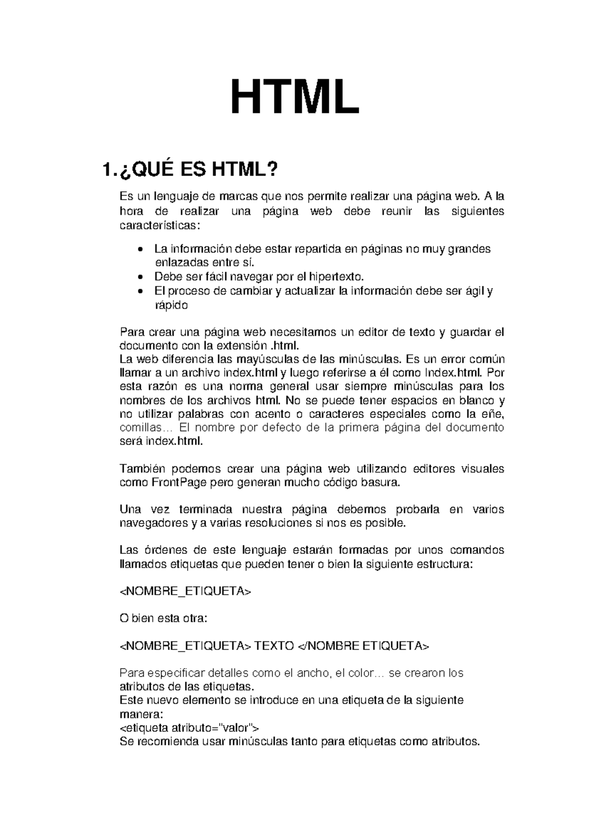 HTML - Creación de Páginas Web: Guía Completa y Estructura Fundamental ...