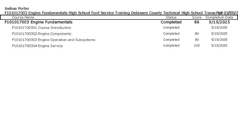 F101017003 Engine Fundamentals High School Ford Service Training ...