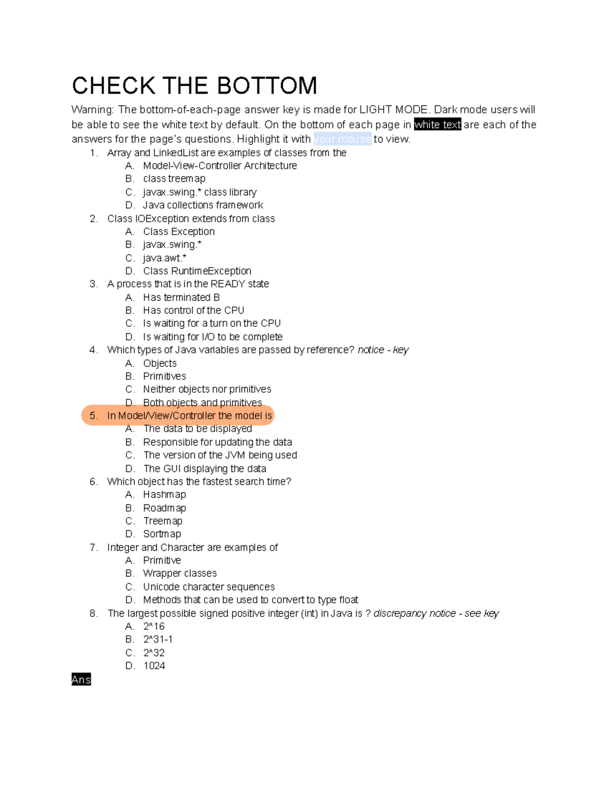 CS212 Final Exam Study Guide - Key Concepts and Answers - Studocu