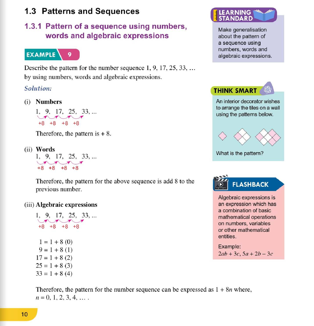1.3 Patterns and Sequences: Understanding Number Sequences and ...