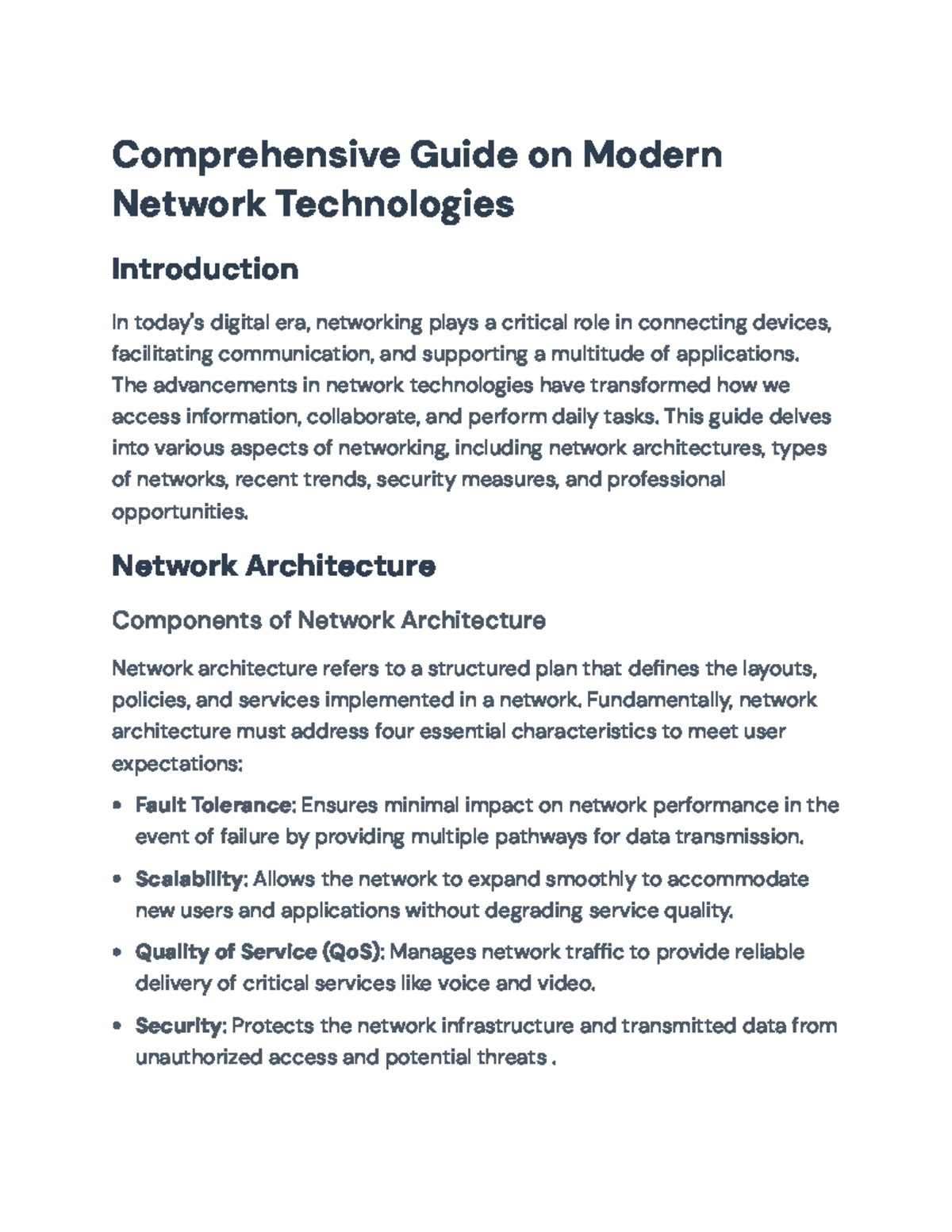 Comprehensive Guide on Modern Network Technologies: Structures & Trends ...