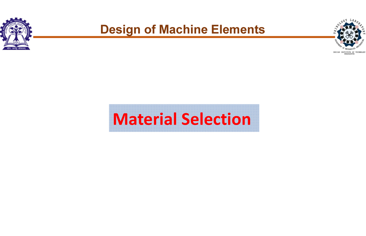 02 Material - Lecture Notes on Machine Element Design - Studocu