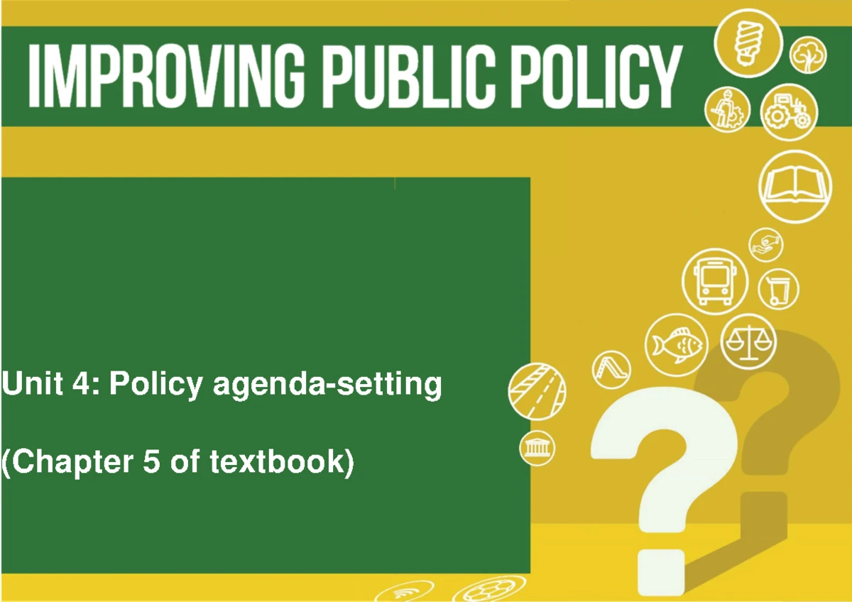 Unit 2 (Part 3): Summary of Theories of Public Policy - Studocu