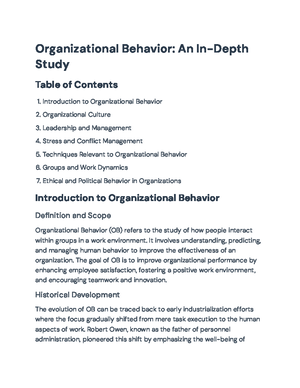 Organisational Behaviour: A Comprehensive Guide to Core Concepts ...