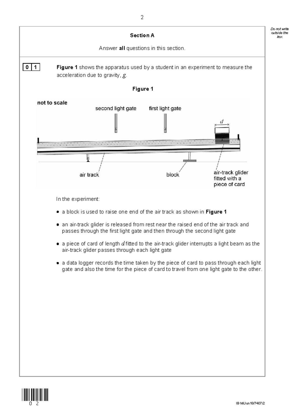 Data Analysis Practice: Measuring Acceleration in Experiments (IB 3 0 1 ...