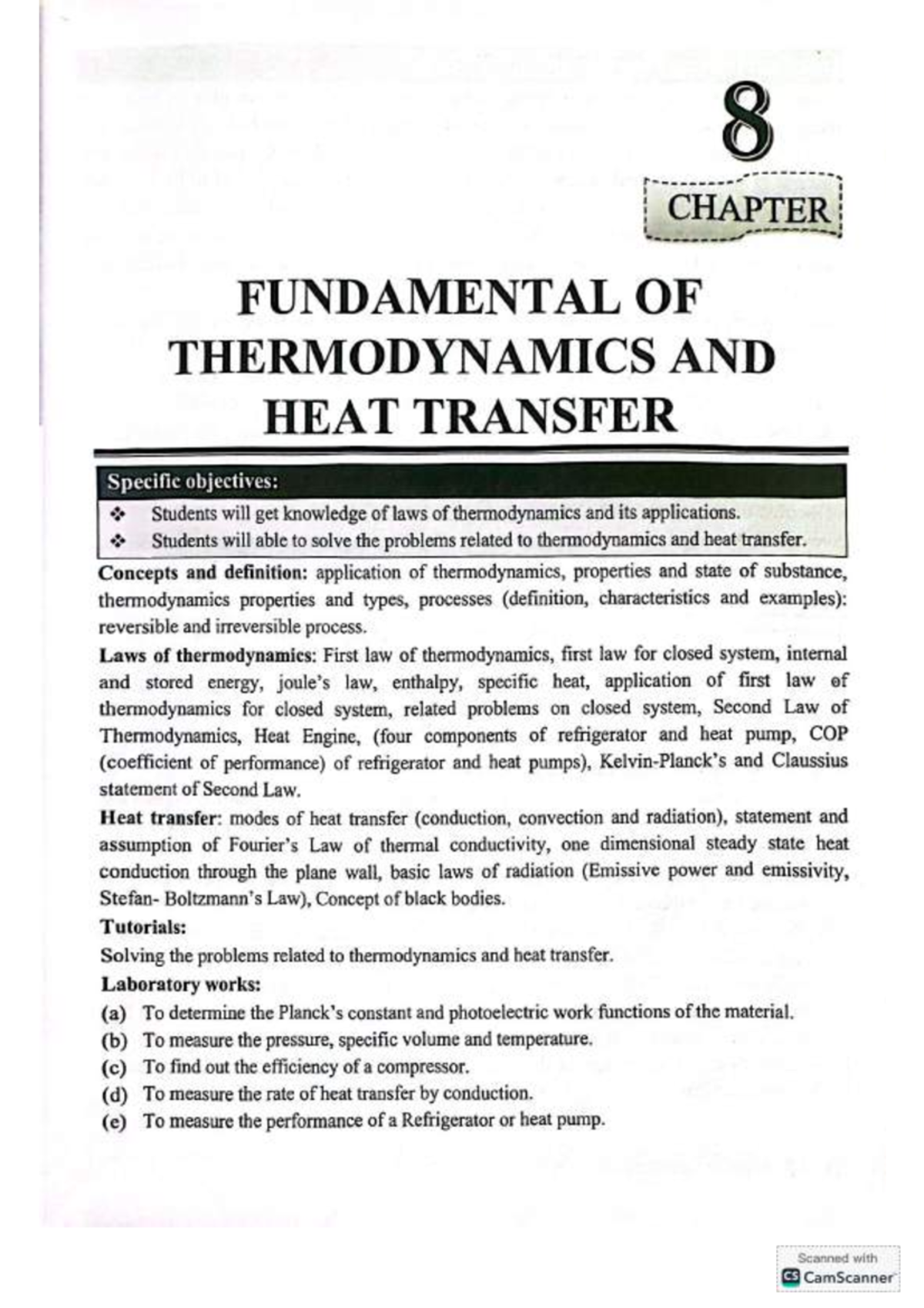 Fundamentals of Thermodynamics and Heat Transfer (ENGR 101) - Studocu