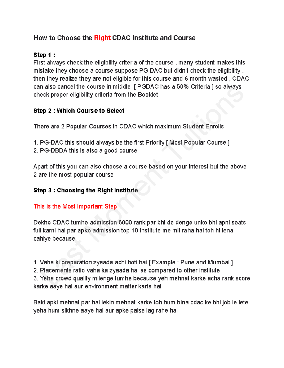 Choosing the Right CDAC Course and Institute: A Step-by-Step Guide ...