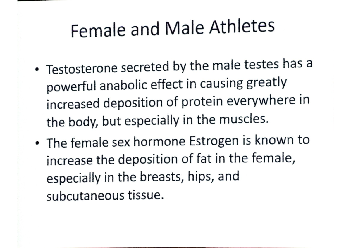 Sports Physiology: Testosterone, Muscle Strength, and Endurance - Studocu