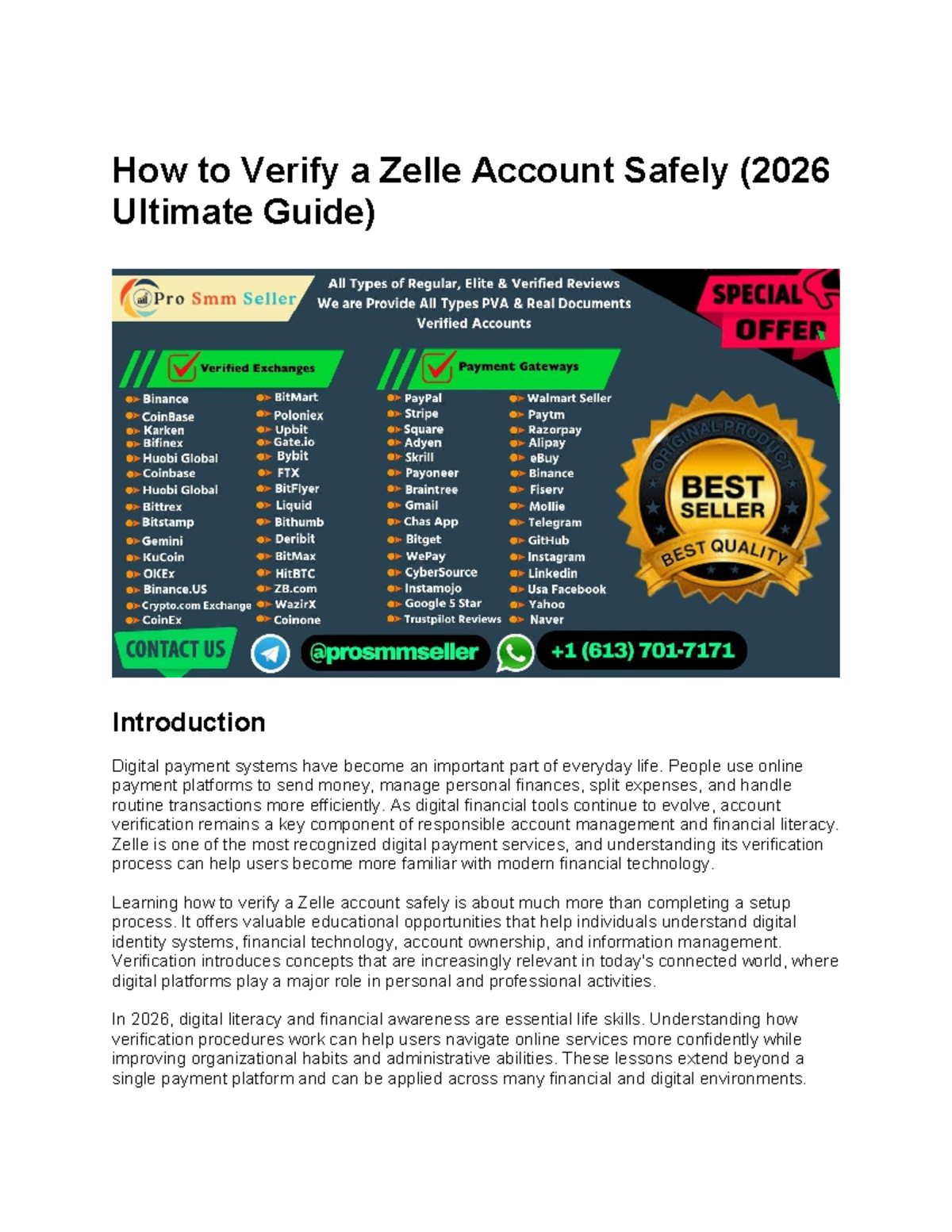 Ultimate Guide to Safely Verifying Zelle Accounts (2026) - Studocu