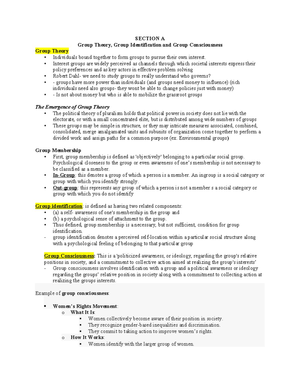 Group Theory and Public Policy: A Comprehensive Study Guide (PSY-302 ...