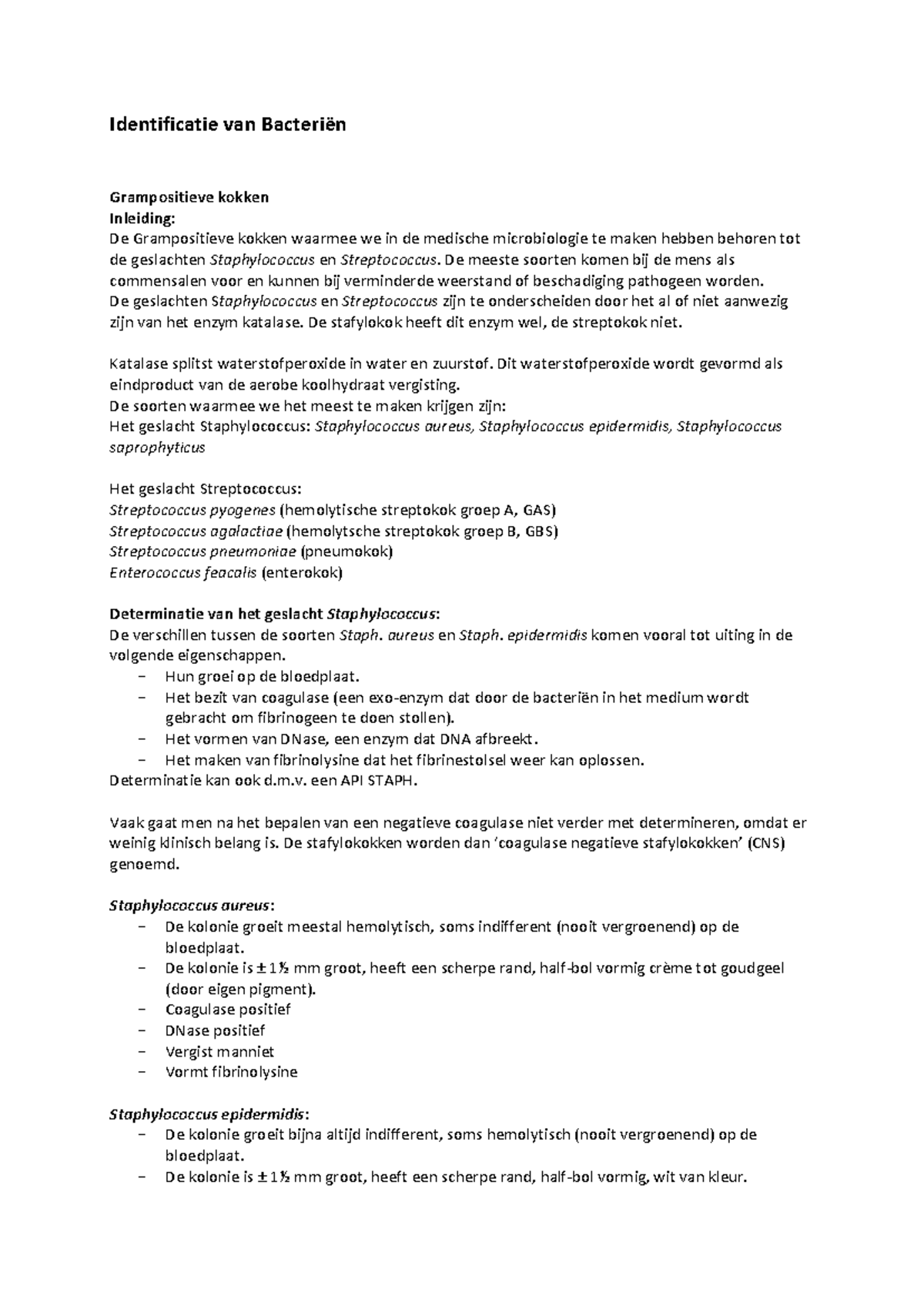BKMID Protocollen voor Identificatie van Grampositieve Bacteriën ...