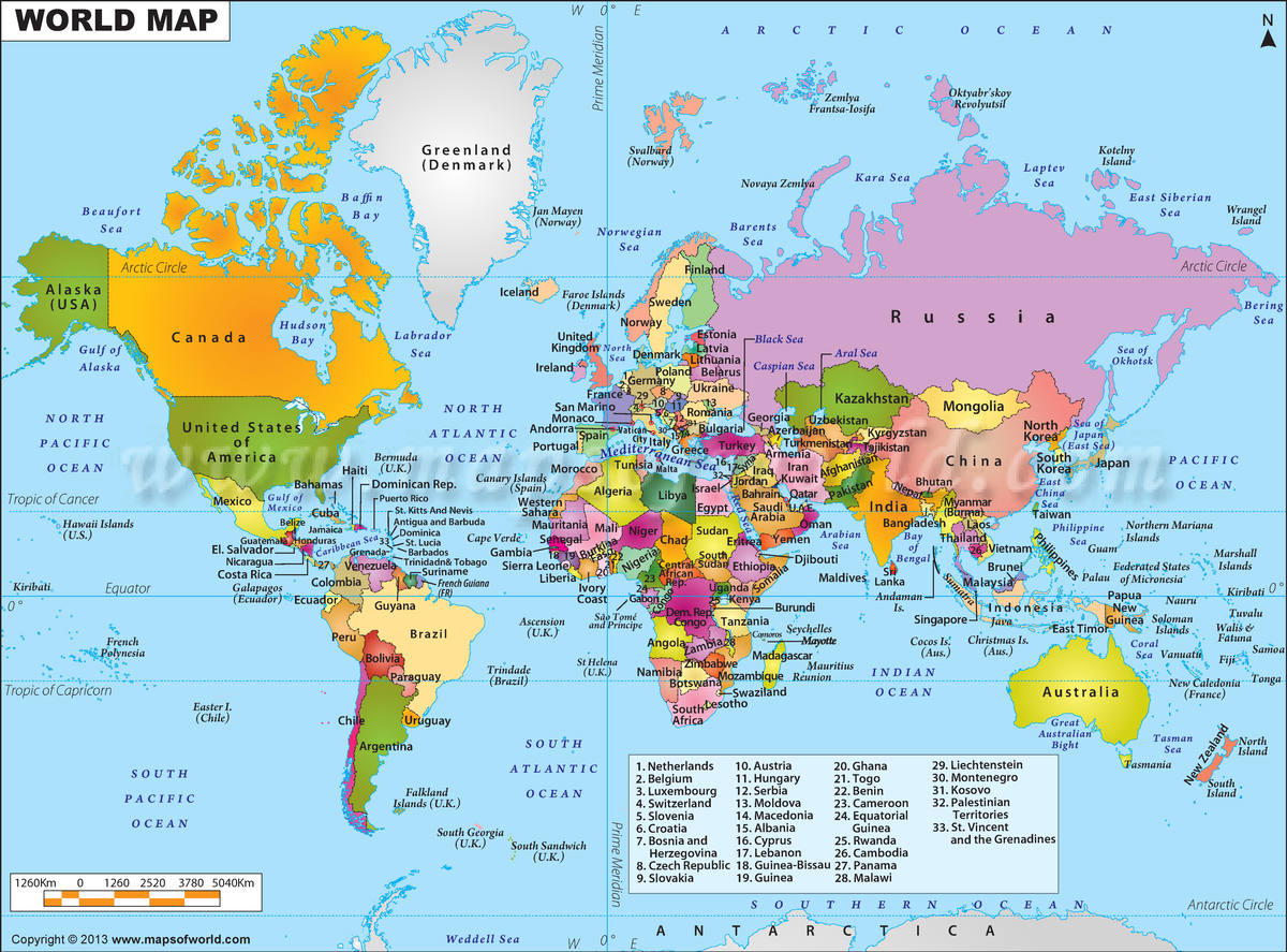 Comprehensive World Map Overview and Regions Detail - Studocu