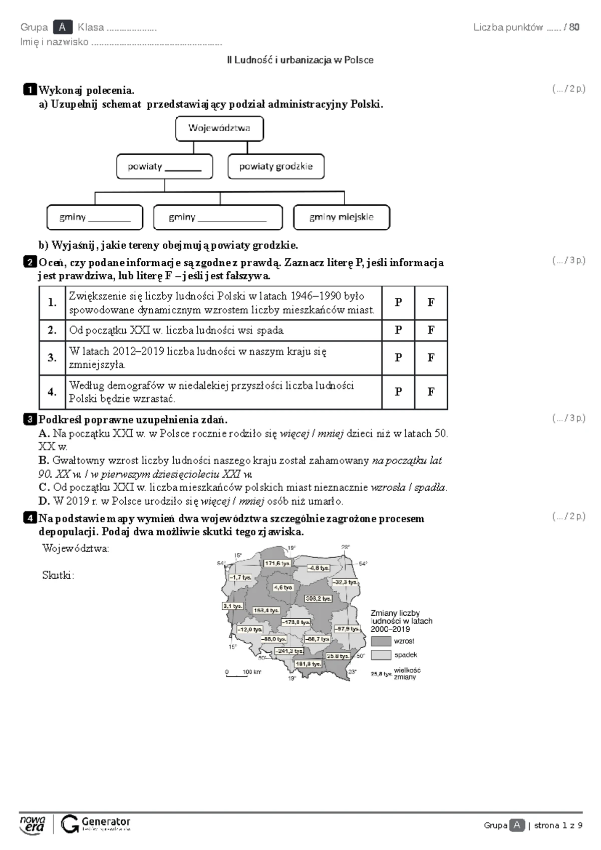 Ludność I Urbanizacja Sprawdzian Brainly www.studocu.com