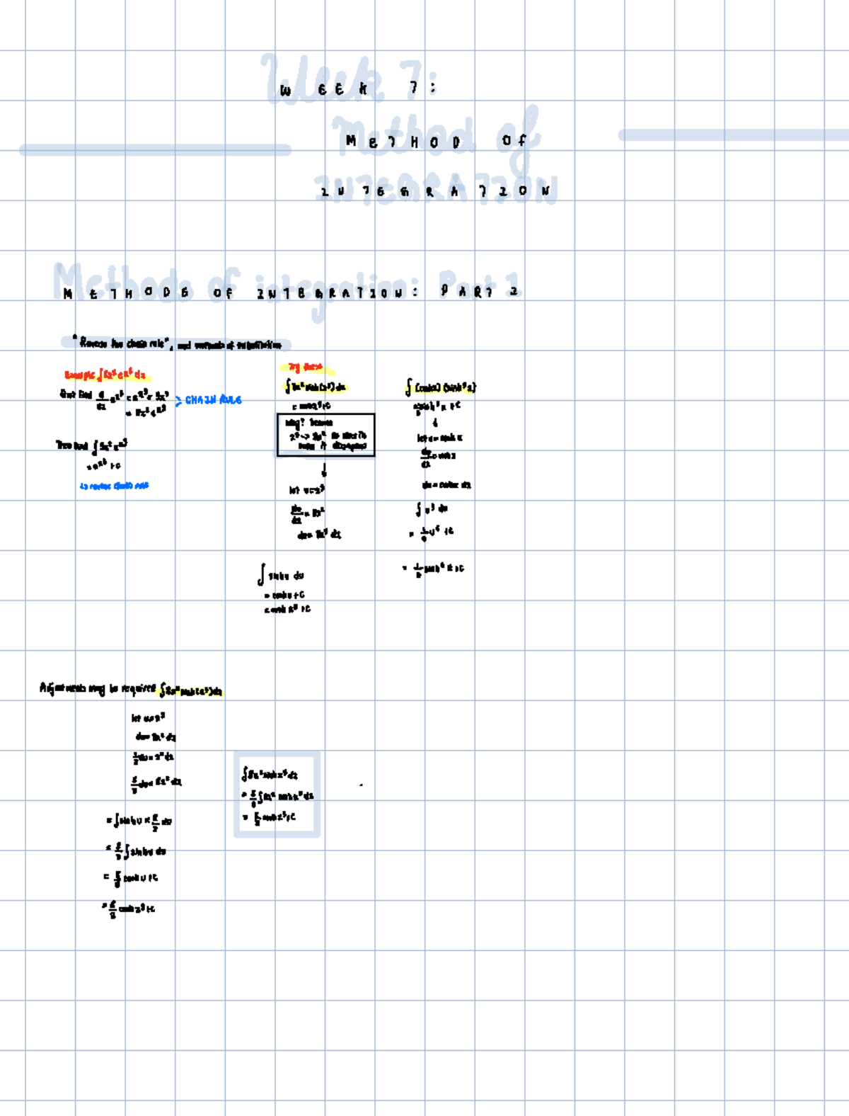 Methods of Integration Part 2 - MATH 101 Final Exam Notes - Studocu