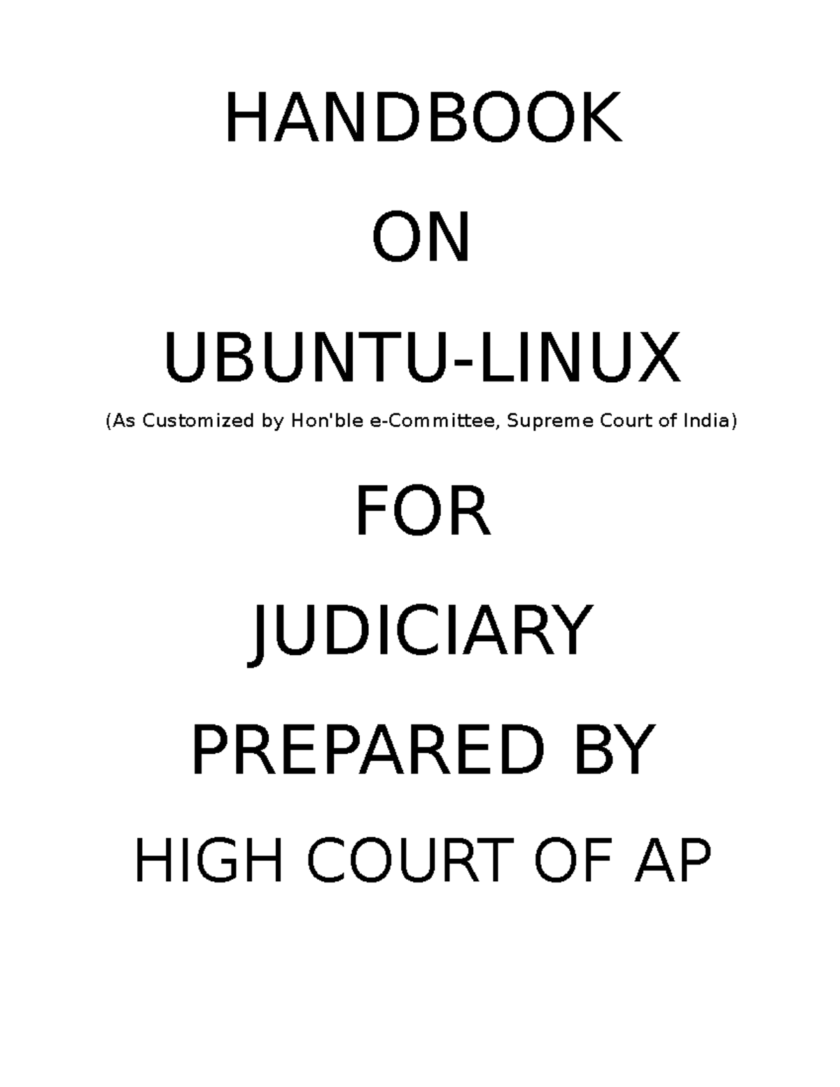 Ubuntuhandbook for Judiciary: A Guide to Ubuntu-Linux Essentials - Studocu
