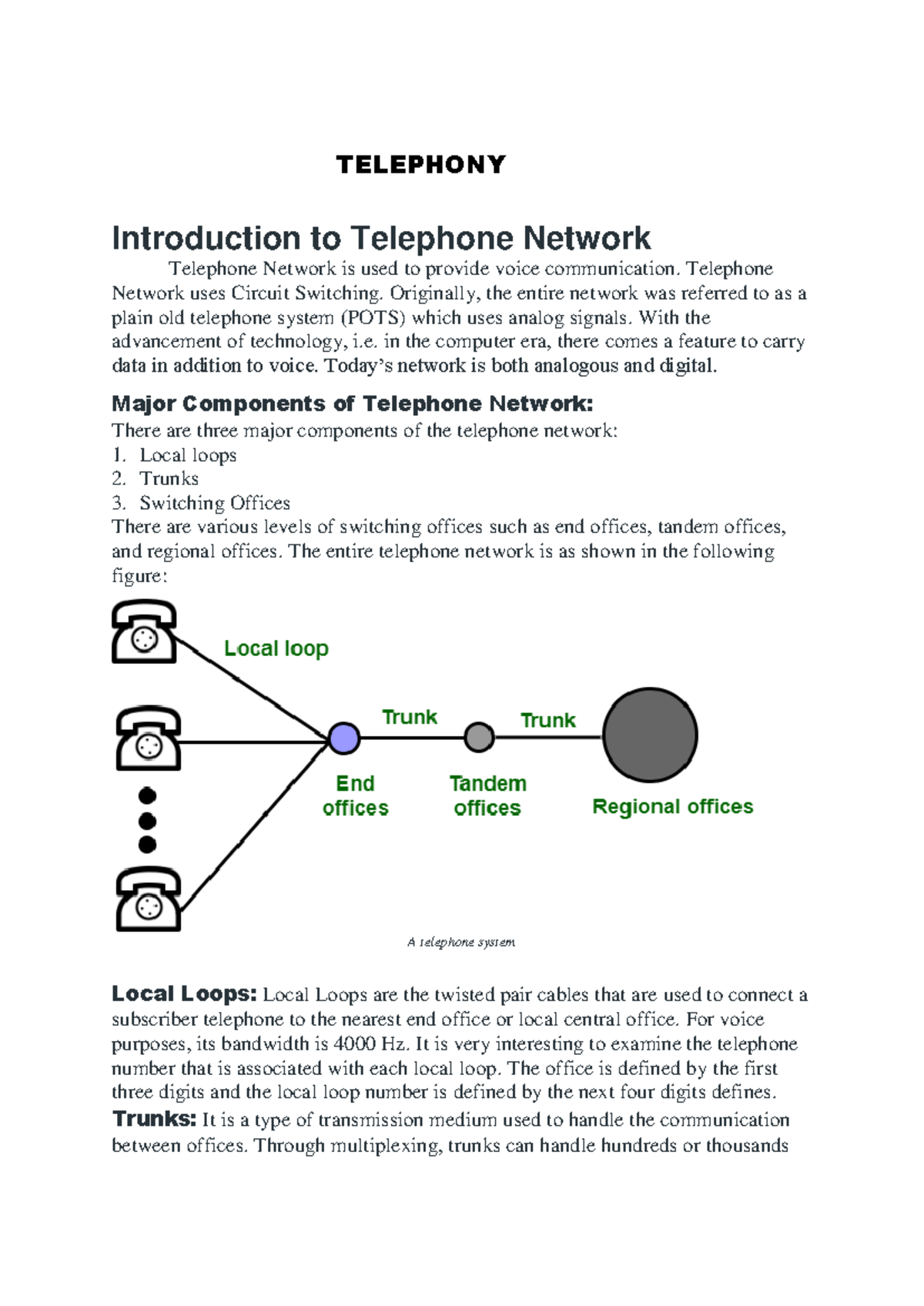 Telephony Network Overview and Android Telephony Management - Studocu