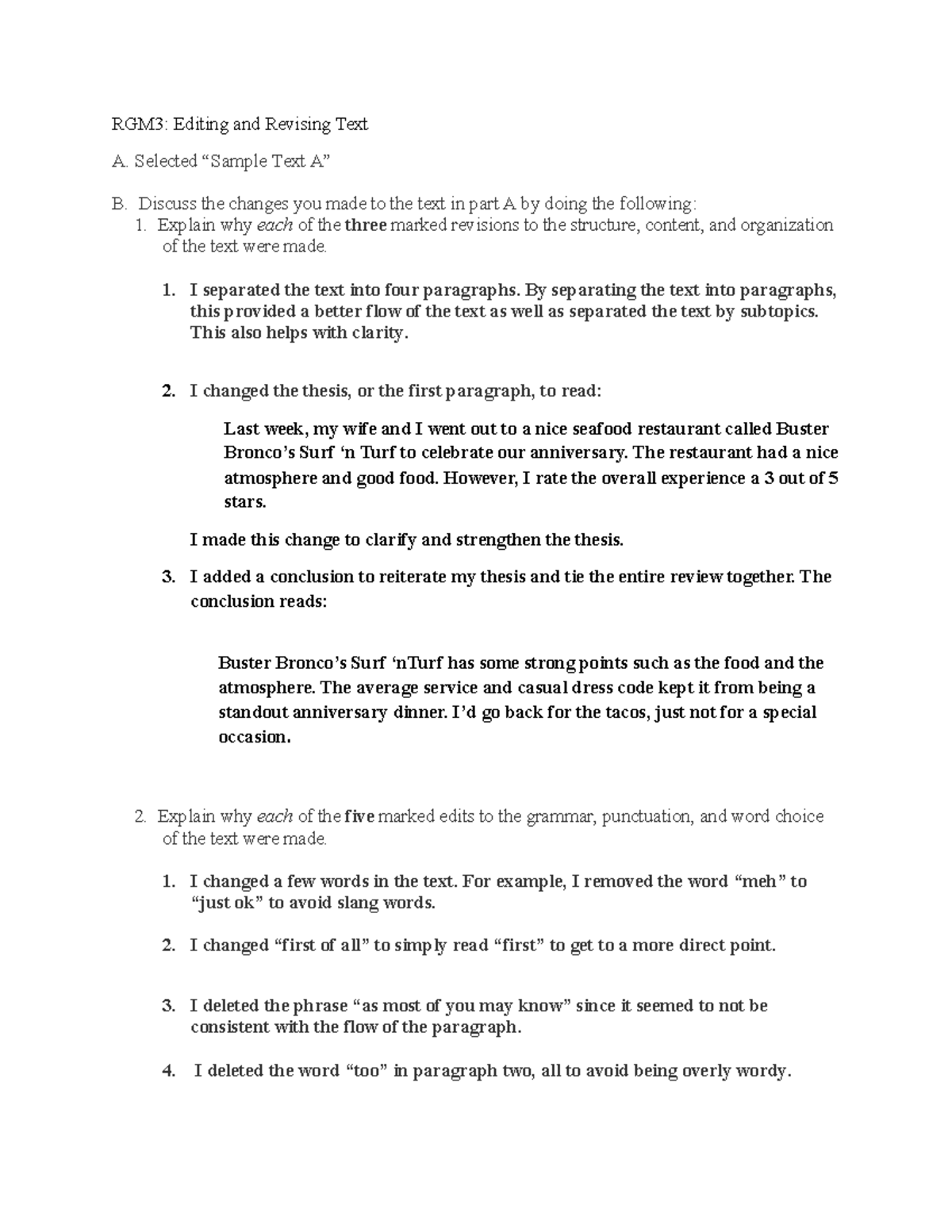 RGM3: Edit & Revise Strategies for Text Improvement - Studocu