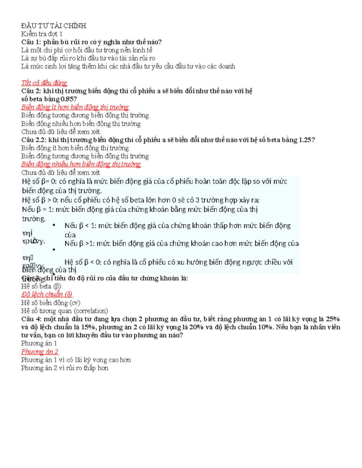 ĐẦU TƯ TÀI CHÍNH - Kiểm Tra Đợt 1 (Mã: sfhfdc) - Document Preview