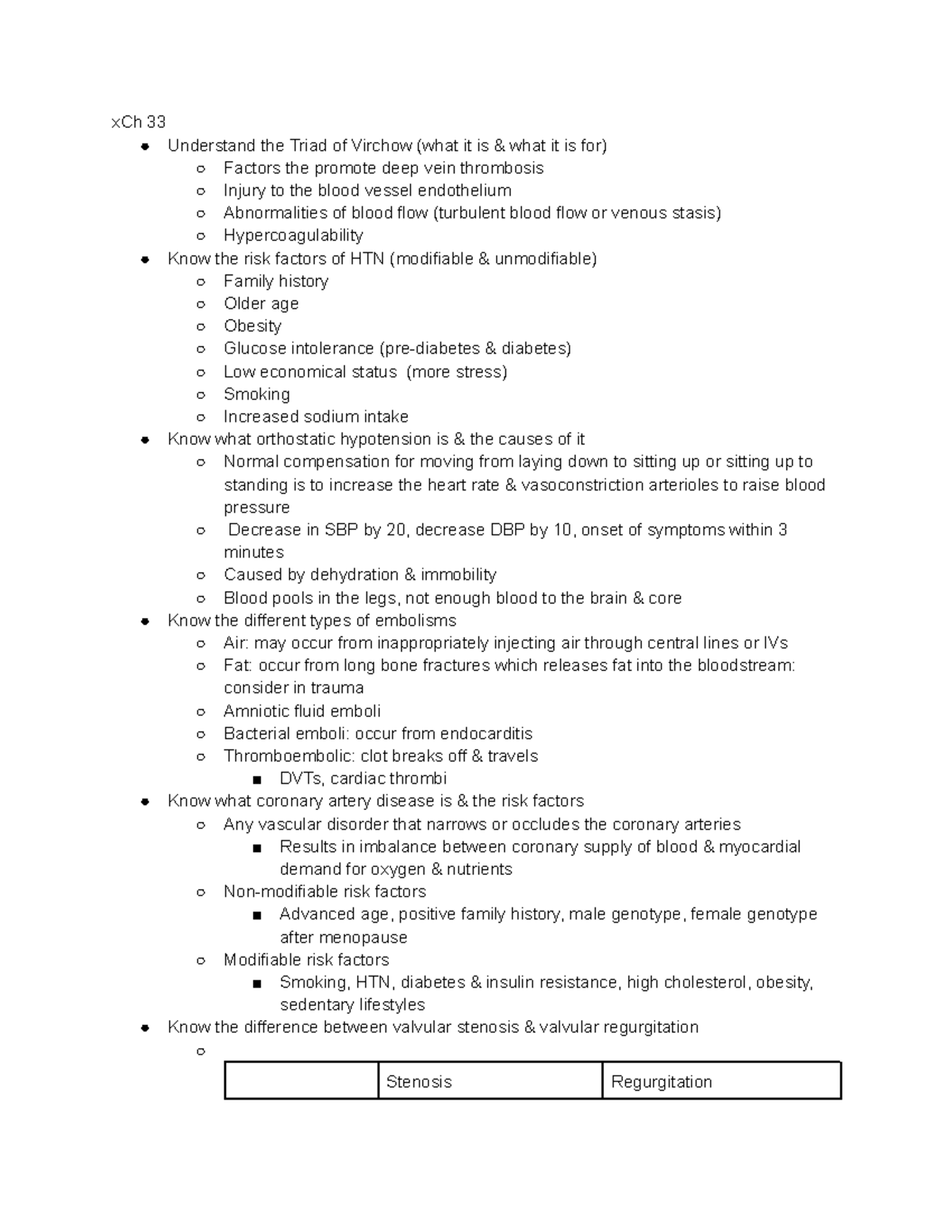 Final Exam Review Notes for NUR 301: Key Pathophysiology Concepts - Studocu
