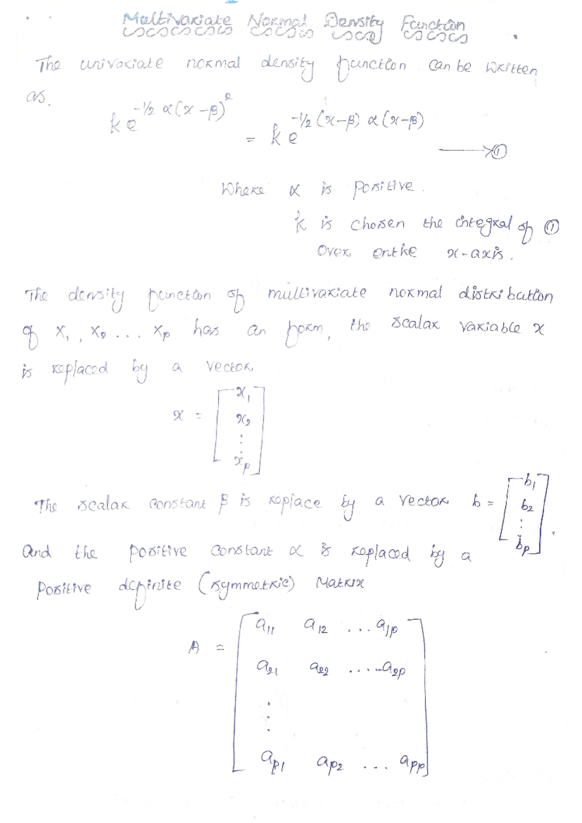 Multivariate Density Function - success Multivaxiate Normal cacsis ...