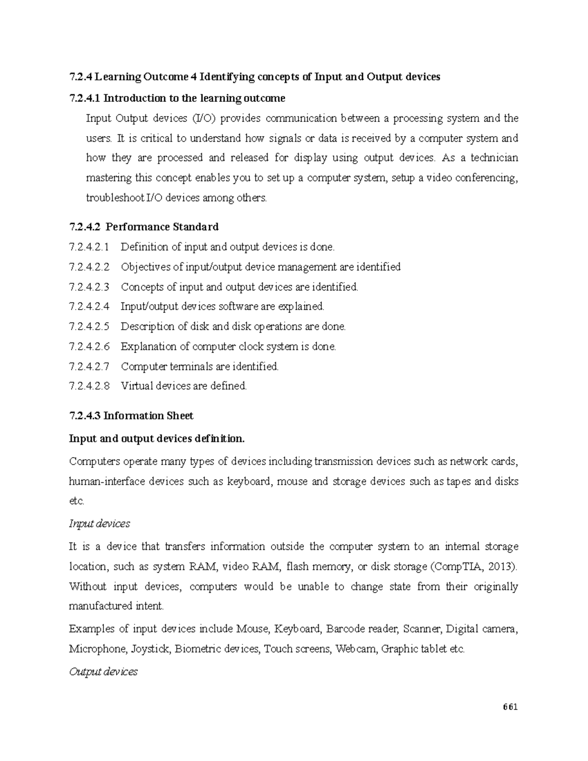 Device Input Output - 7.2 Learning Outcome 4 Identifying concepts of ...