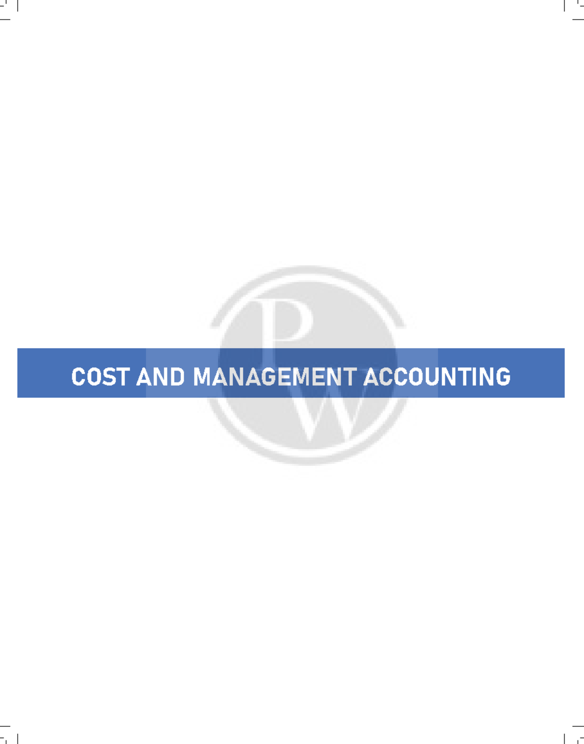 COST AND MANAGEMENT ACCOUNTING 1: Chapter 1 MCQs and Case Scenarios ...