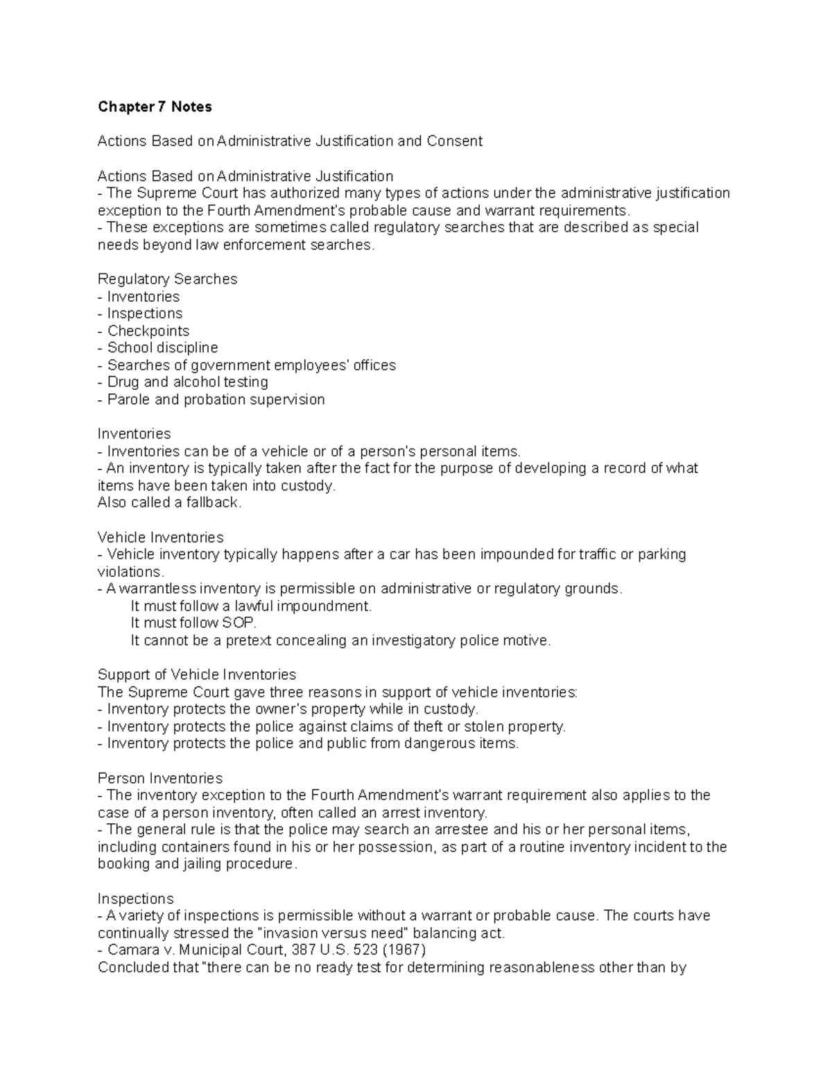 Fourth Amendment search and seizure | Supreme Court Class Notes, image size:1200x1553