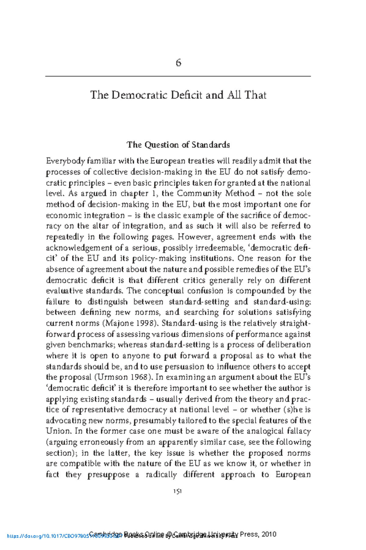 6 The Democratic Deficit and Its Implications for EU Governance - Studocu