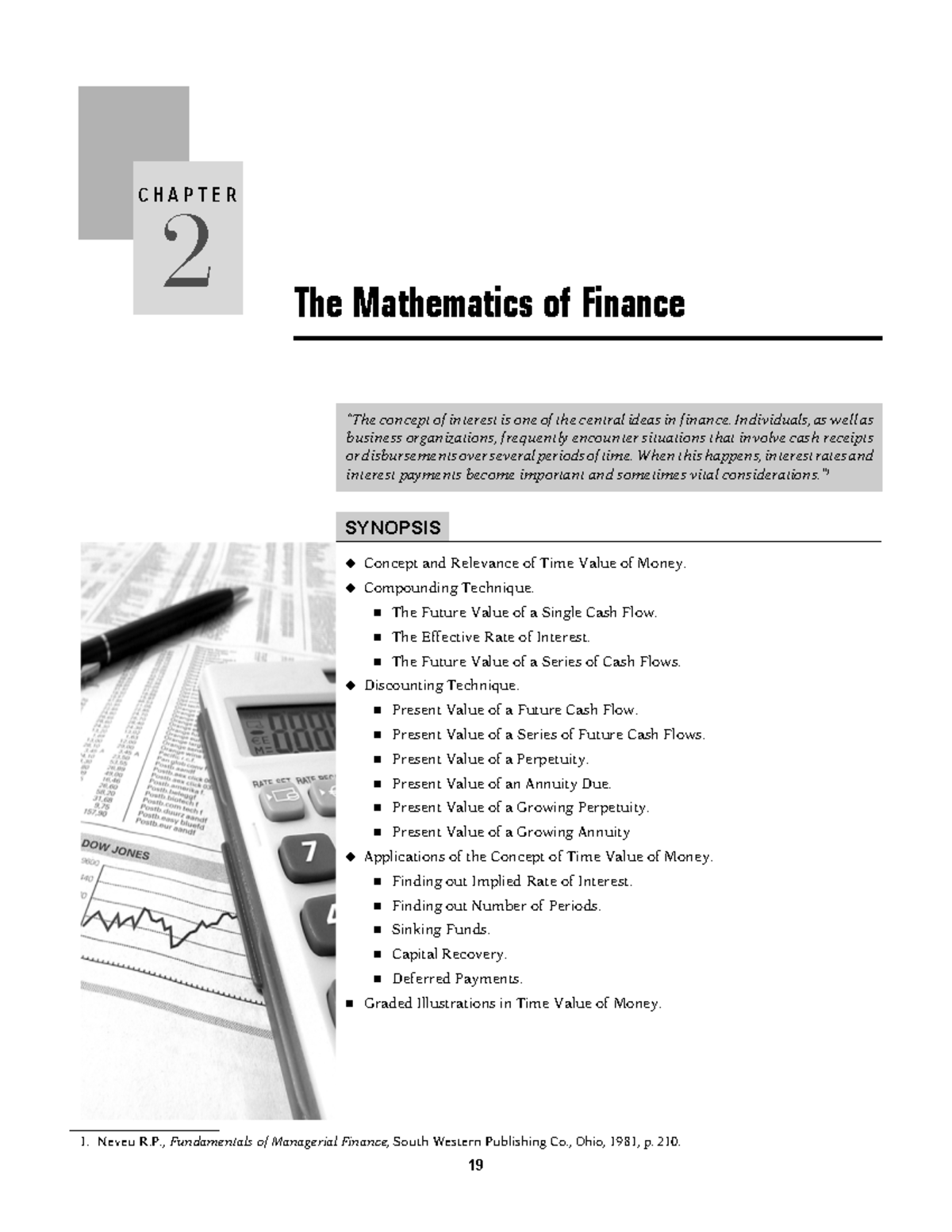 CH. 2: THE MATHEMATICS OF FINANCE - TIME VALUE OF MONEY - Studocu