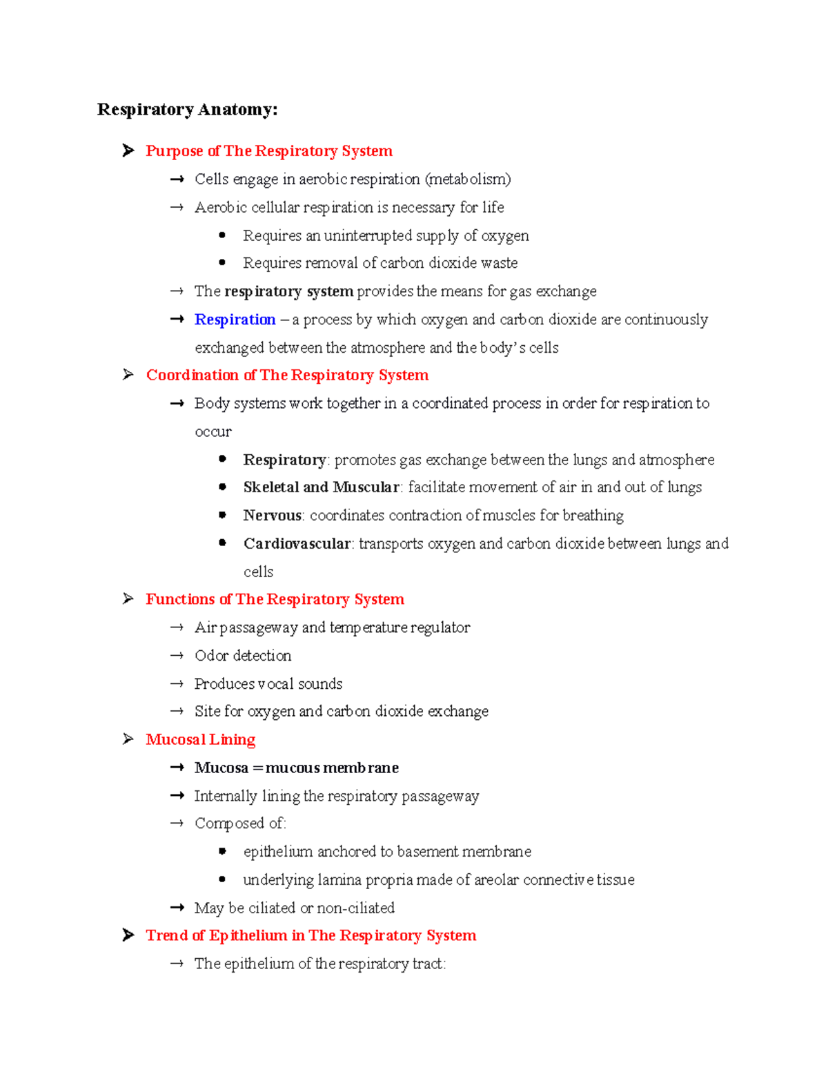 Exam 3 Study Guide - Detailed Review of Respiratory & Endocrine Systems ...